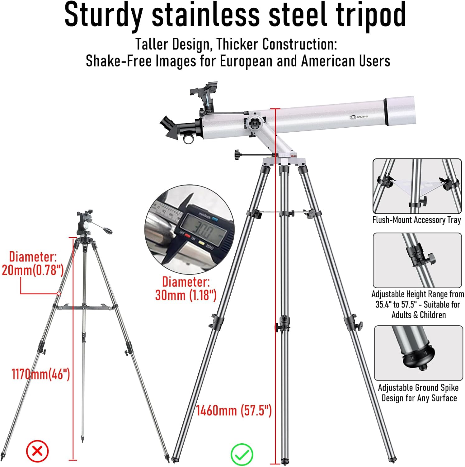 GALAEYES 100mm Aperture Telescope with StarFinding System for iOS and Android