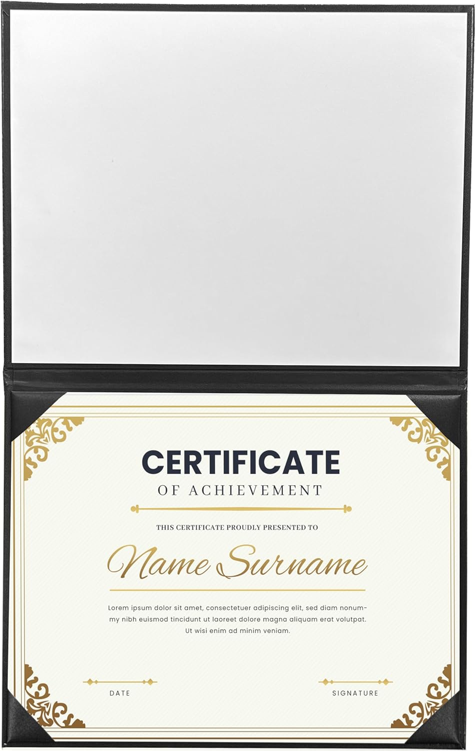 MyGradDay Smooth Diploma Holder 8 12 x 11 Black