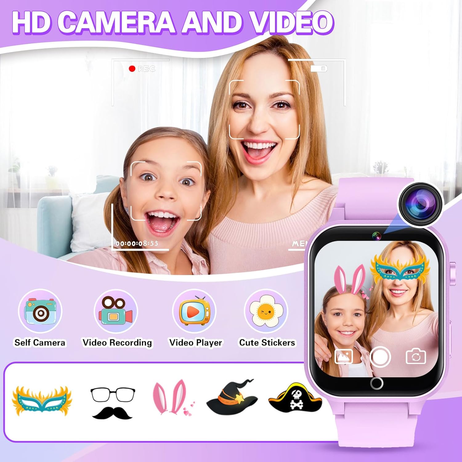 Vakzovy Kids Smart Watch with HD Camera and 26 Games