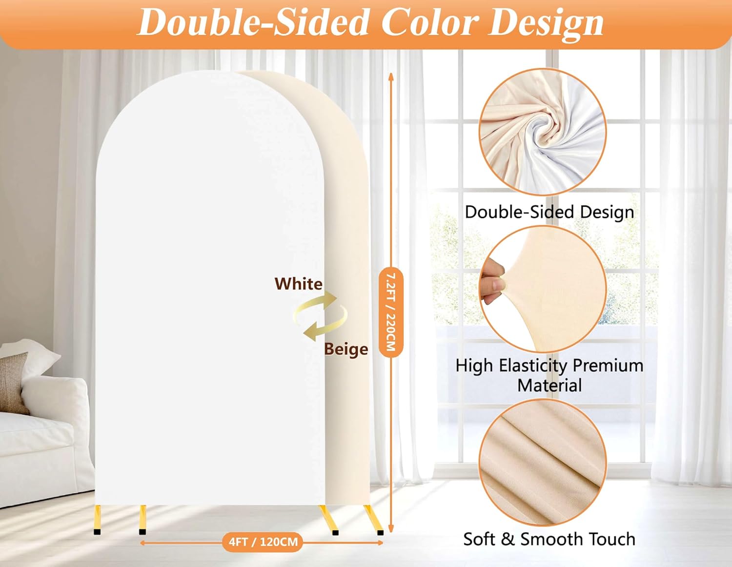 Cosilyt 72FT Adjustable Arch Backdrop Stand Set