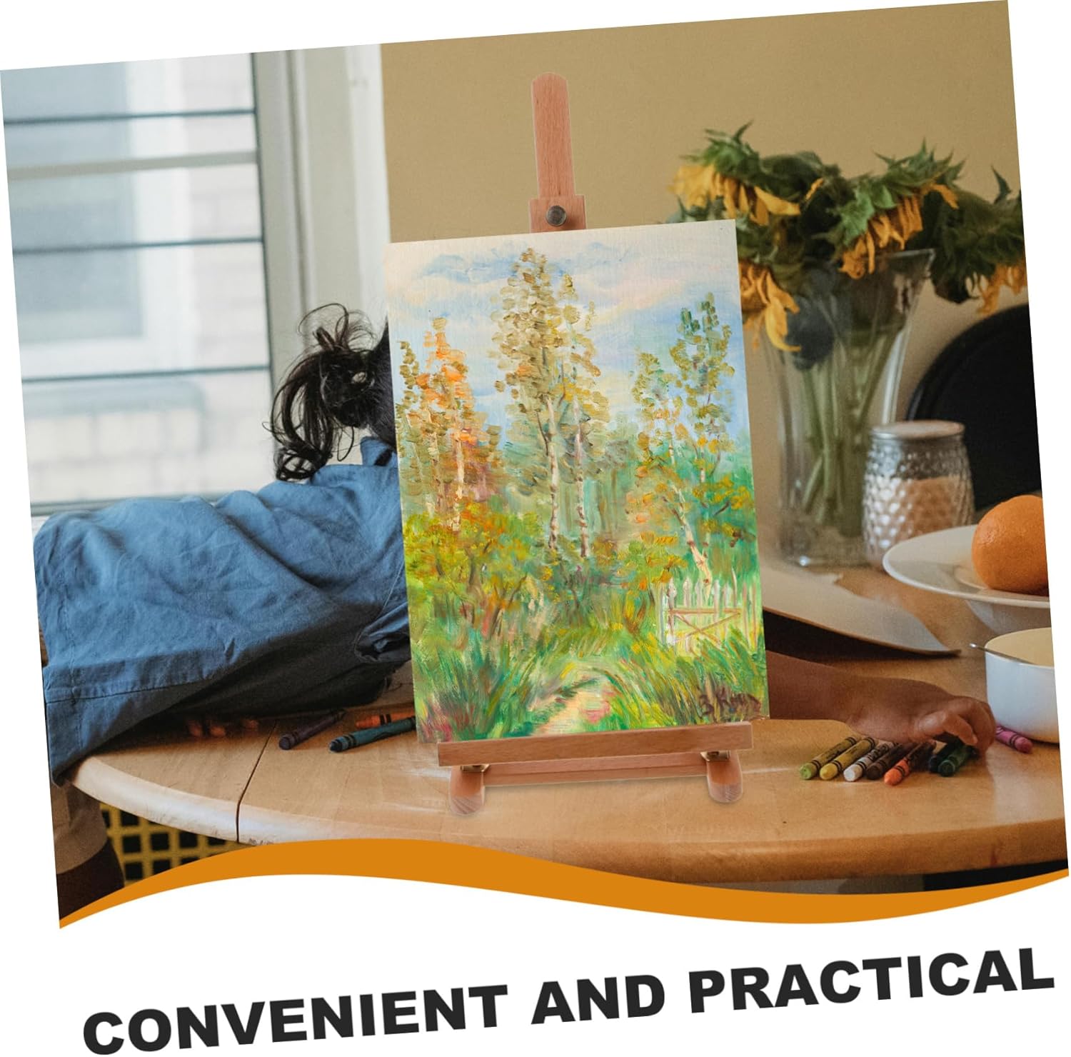 Compact Indoor Painting Easel Stand for Sketching and Display