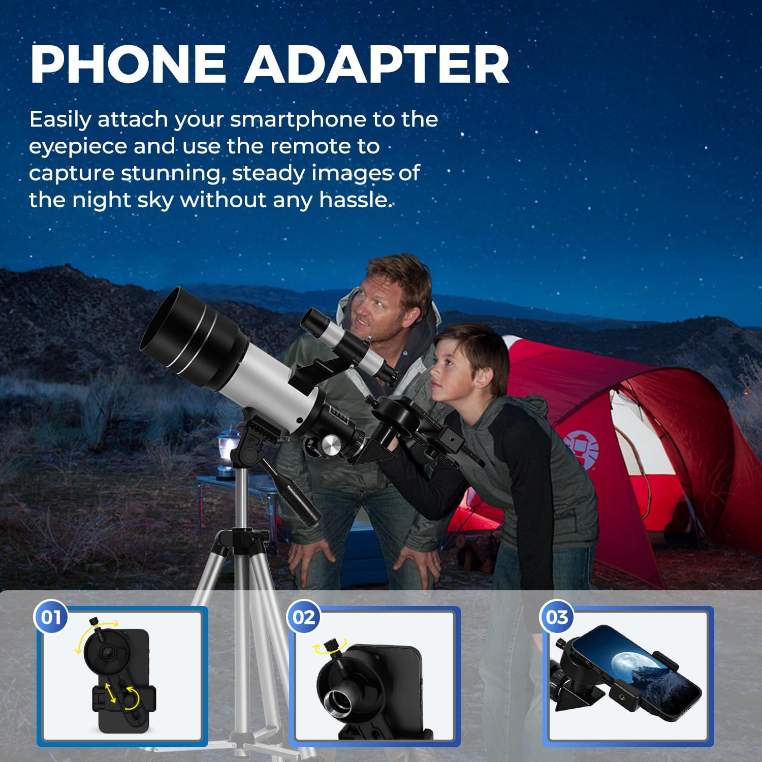 ESAKO Telescope for Kids Beginners 70mm Portable