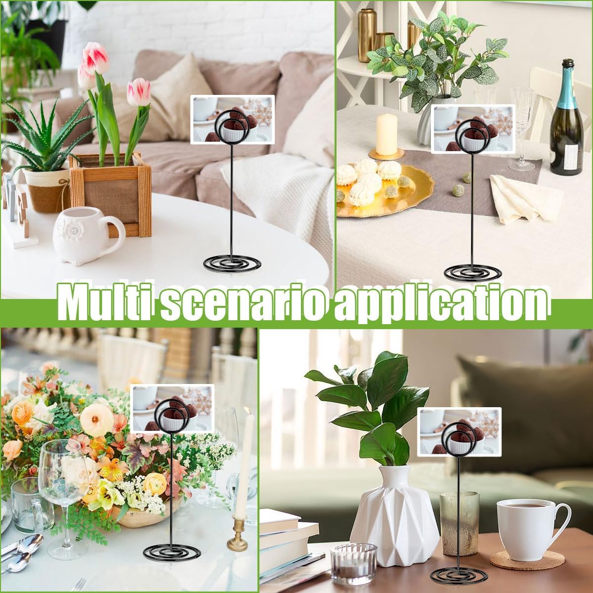 24 Pack 875 Inch Table Number Holders Reusable Memo Stand