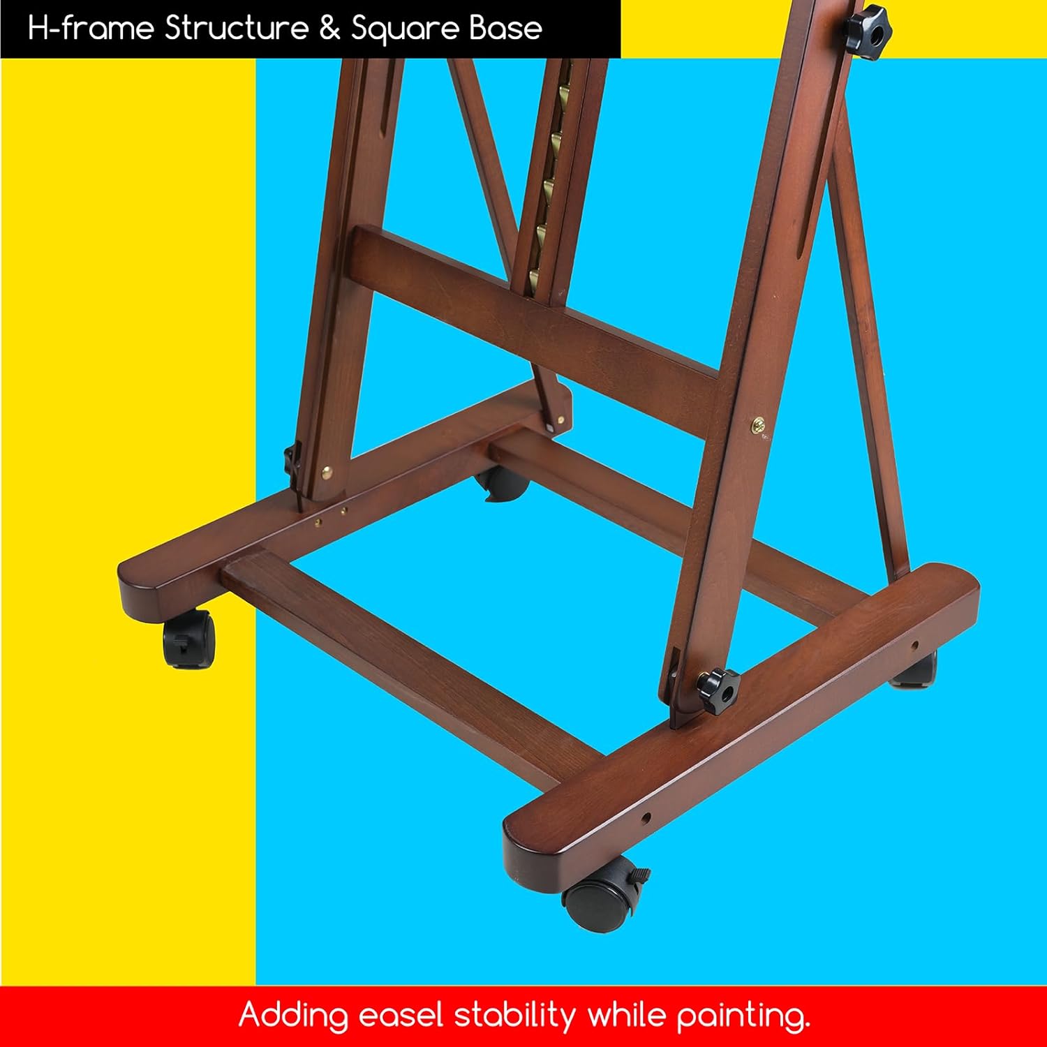 MEEDEN Large Studio Artist Easel with Storage and Wheels
