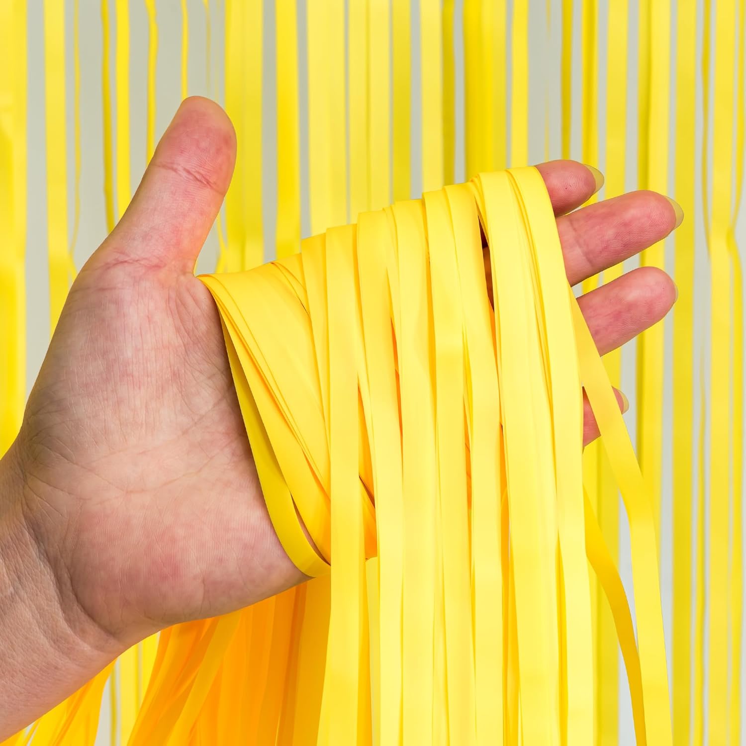Yellow Streamers Party Backdrop - 2 Packs 32ft x 82ft