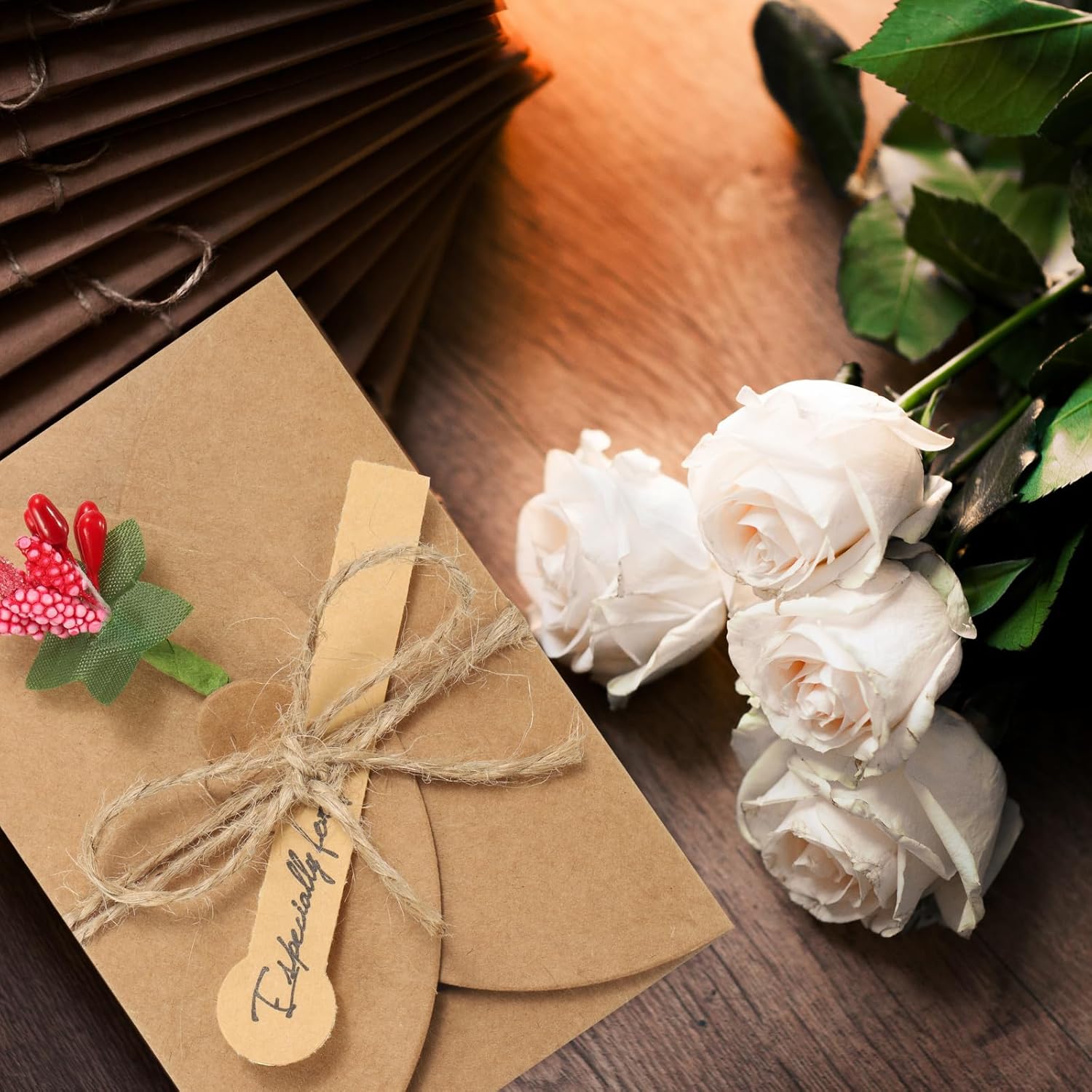 PATIKIL 4x3 Inch Dried Flowers Greeting Cards 12 Pack