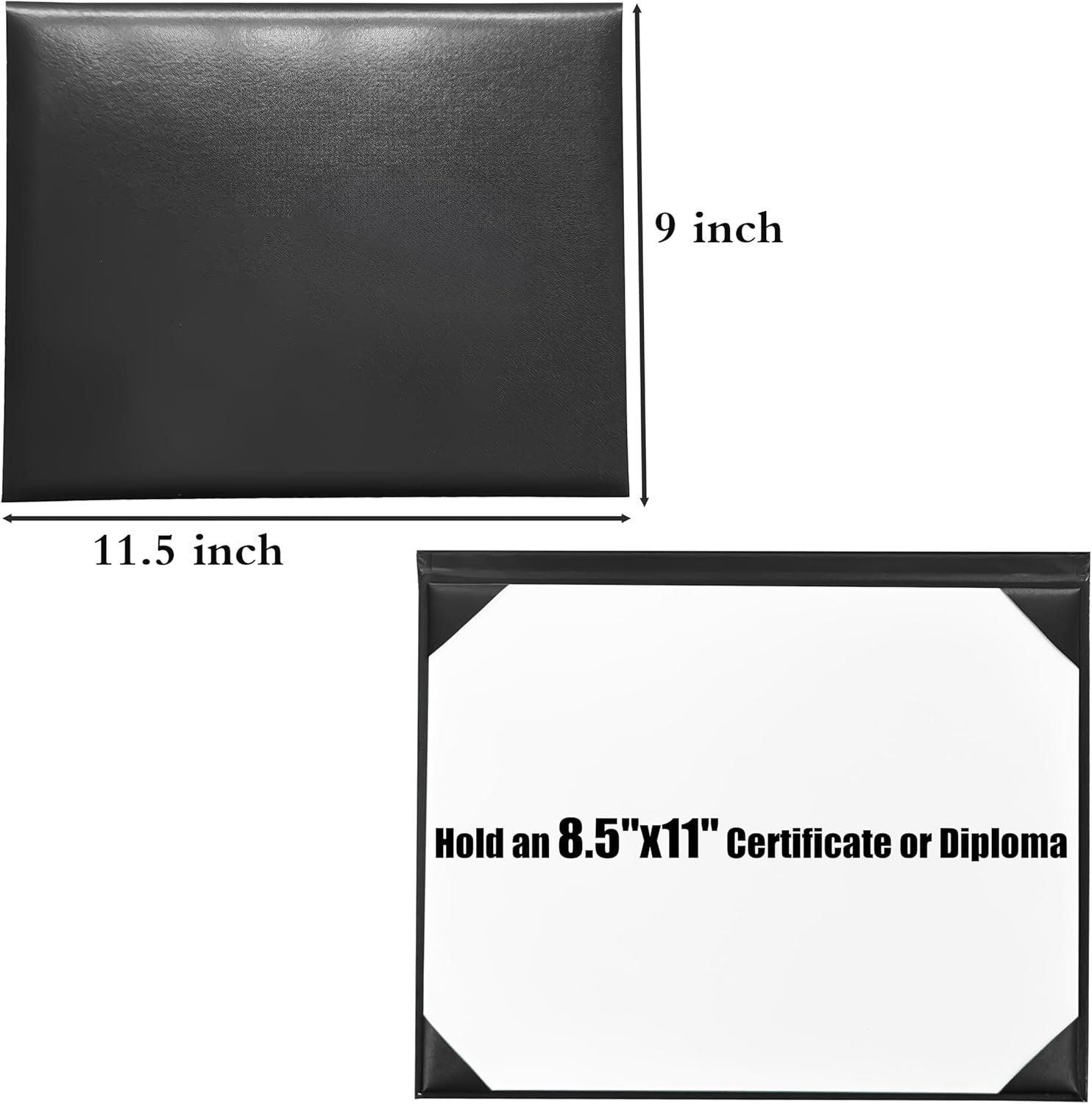 MyGradDay Smooth Diploma Holder 8 12 x 11 Black