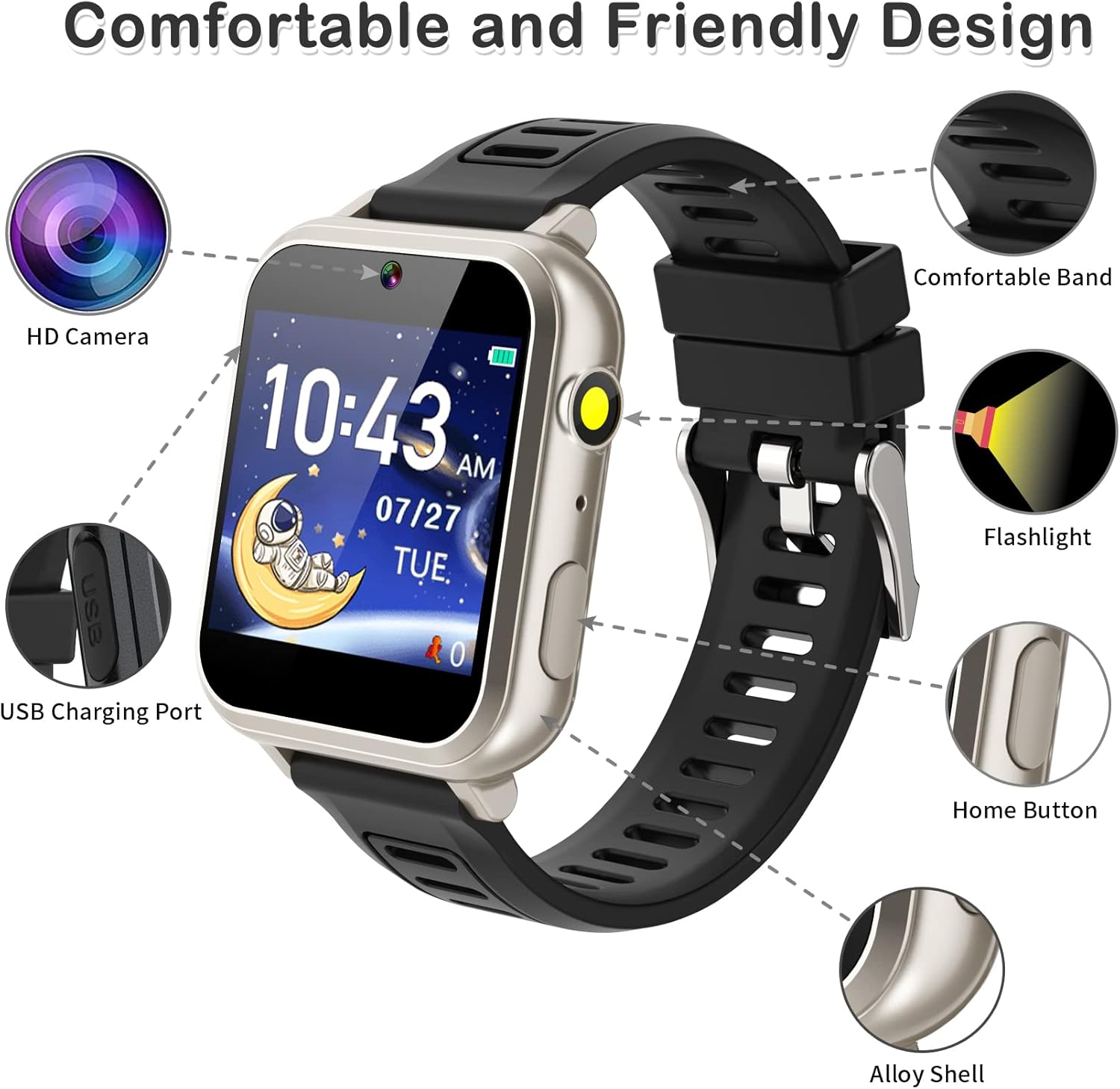 Phyulls Kids Smart Watch with 24 Puzzle Games