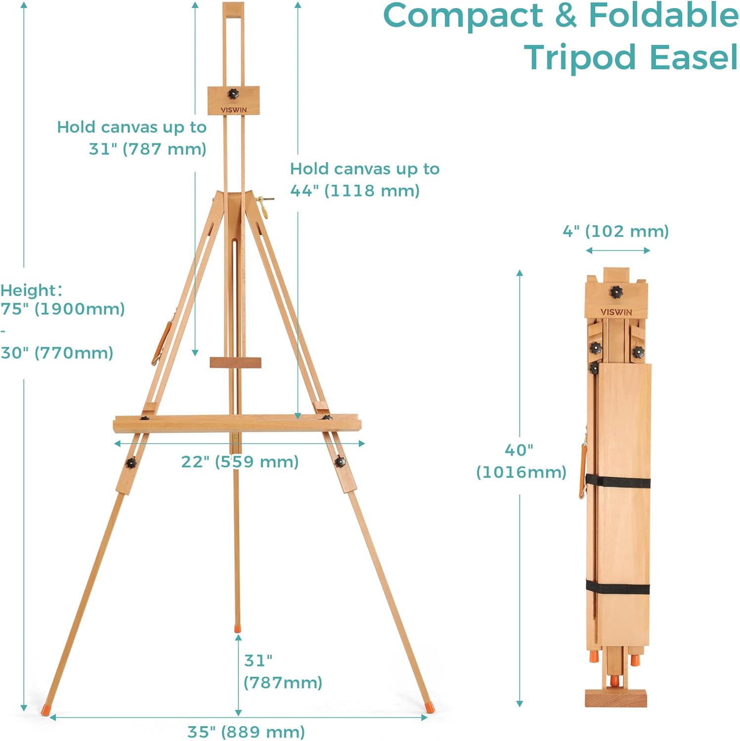 VISWIN Portable Easel with Carry Bag and Adjustable Height