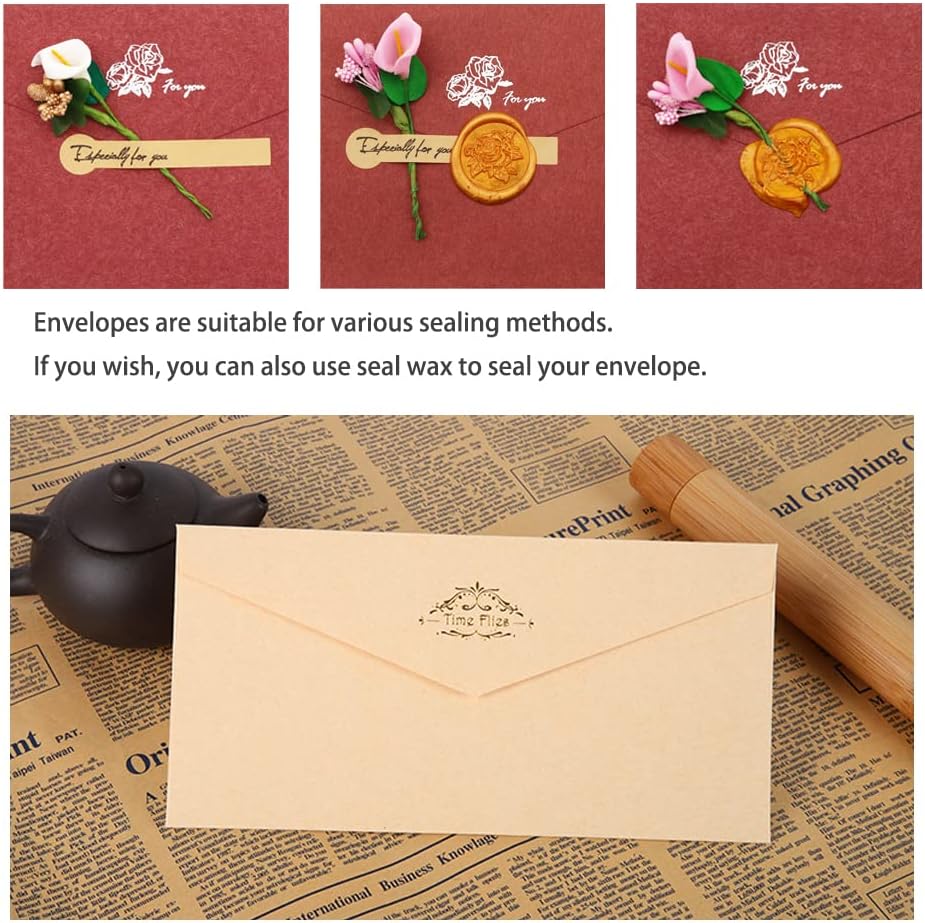 Fancy Vintage Envelopes With Greeting Cards 10pcs