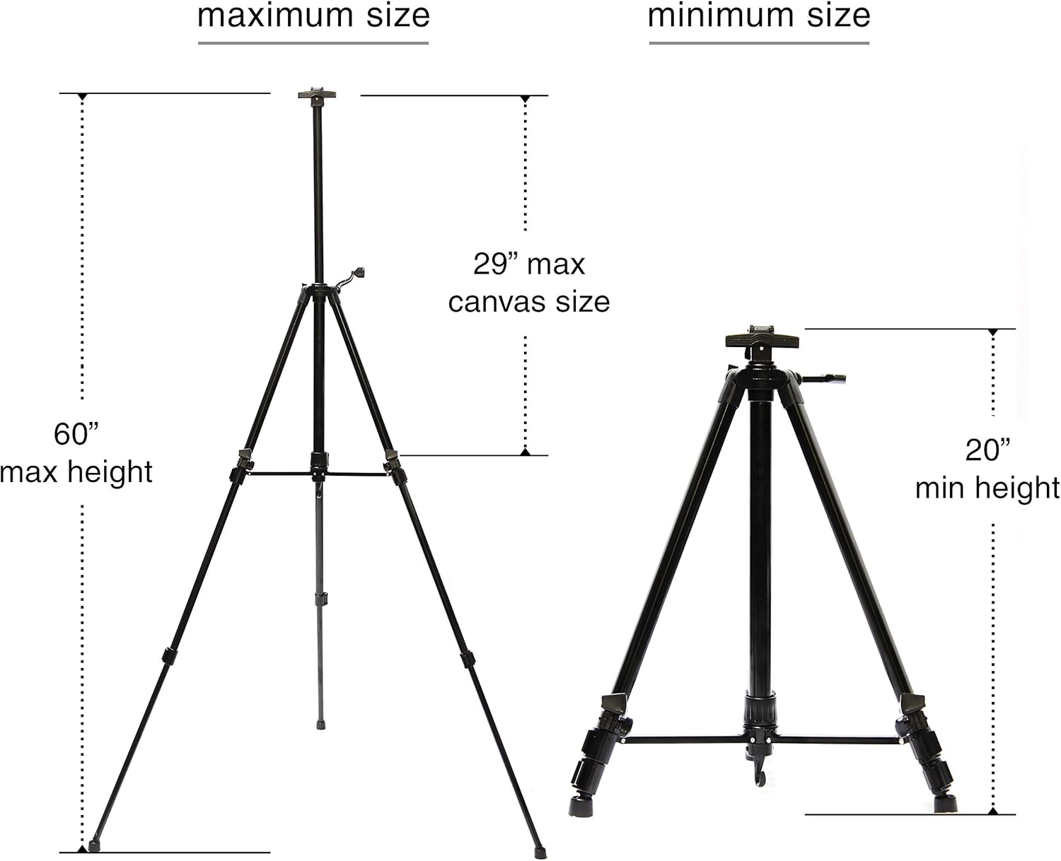 VViViD Aluminum Adjustable Light Weight Portable Display Easel 60 Inch