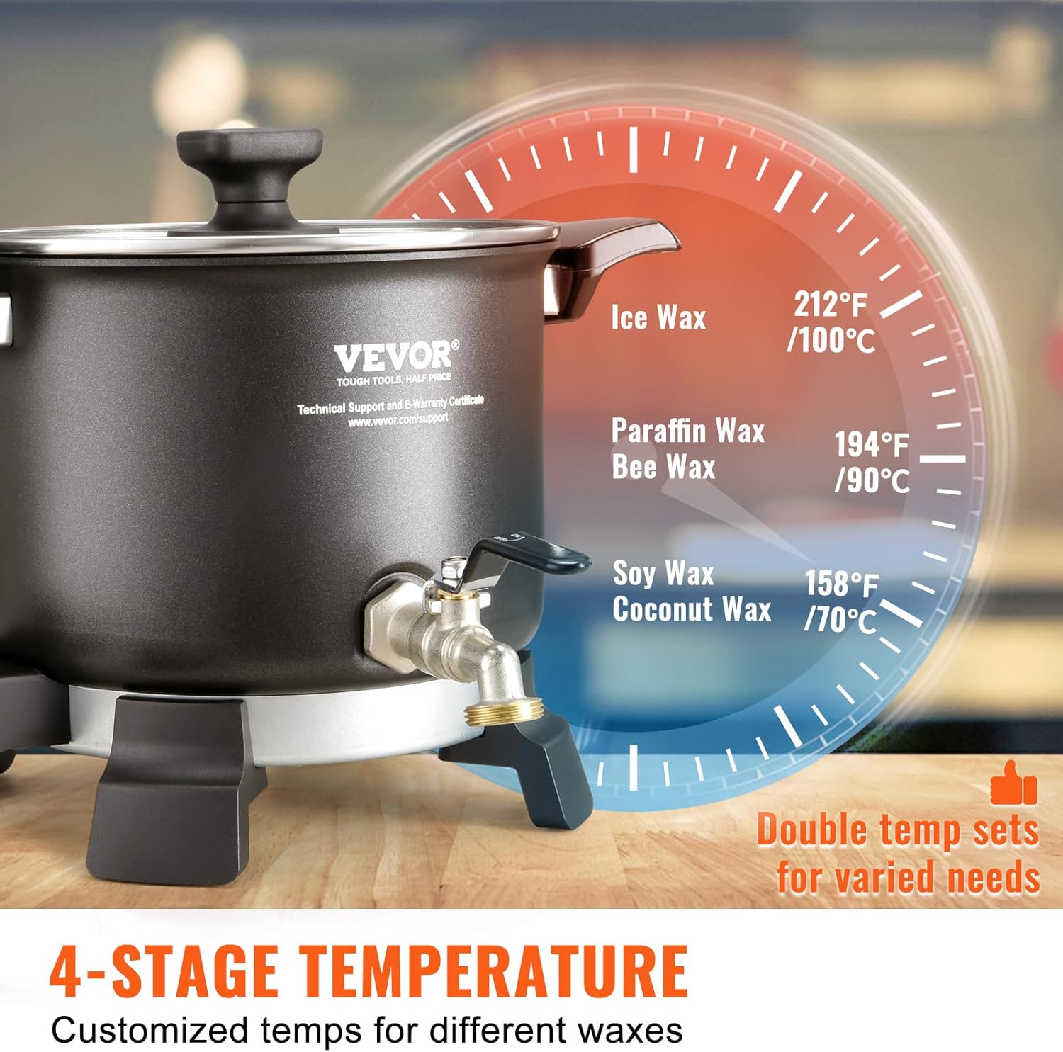 VEVOR 5 Liter Electric Wax Melter for Candle Making