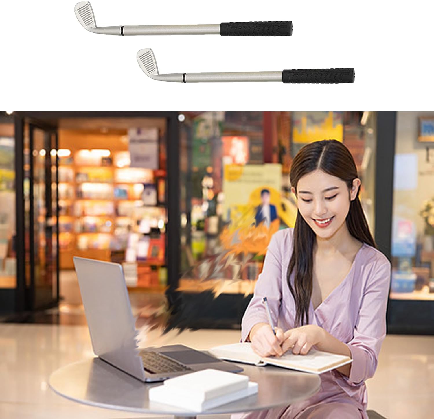 12pcs Mini Golf Club Pens with Black Gel Ink