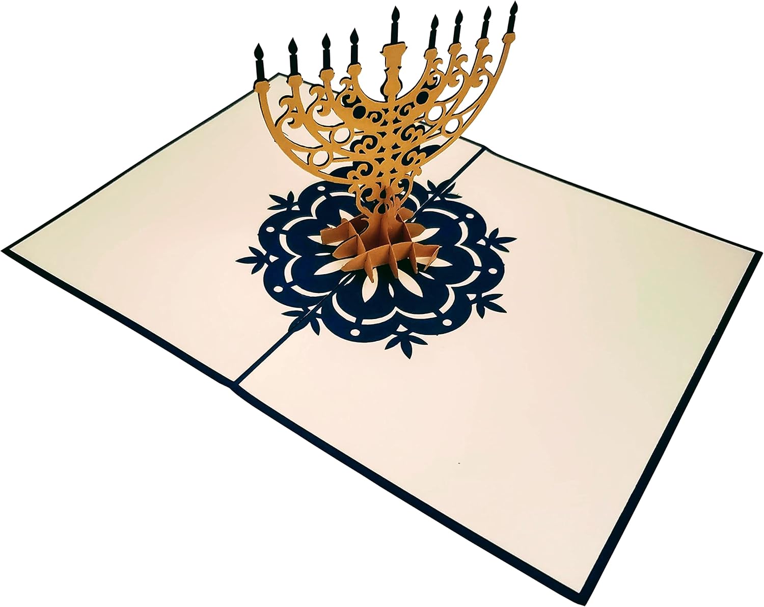 Elegant Hanukkah 3D Pop Up Card with Envelope