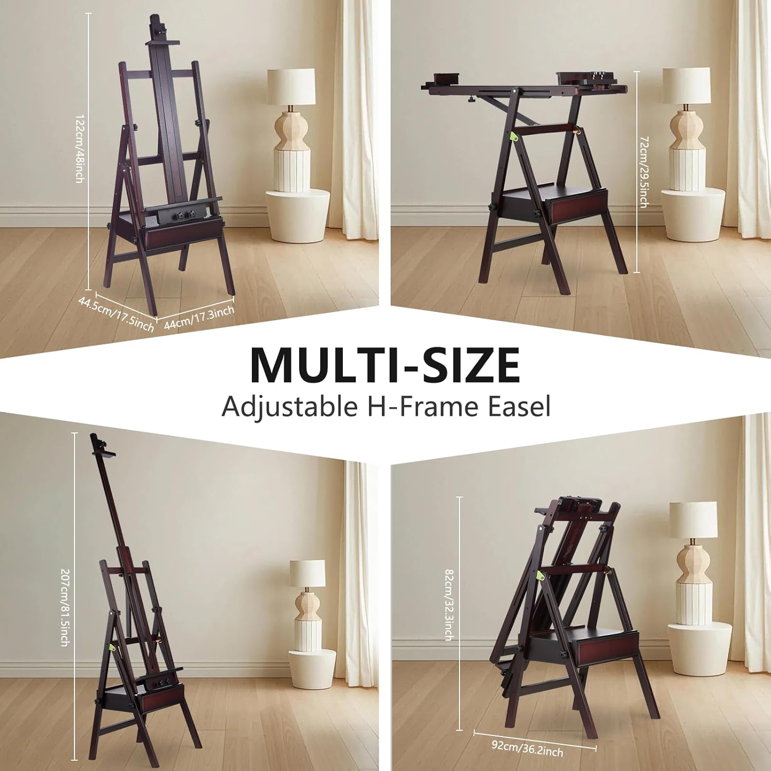 Yokugo H-Frame Easel for Painting and Art
