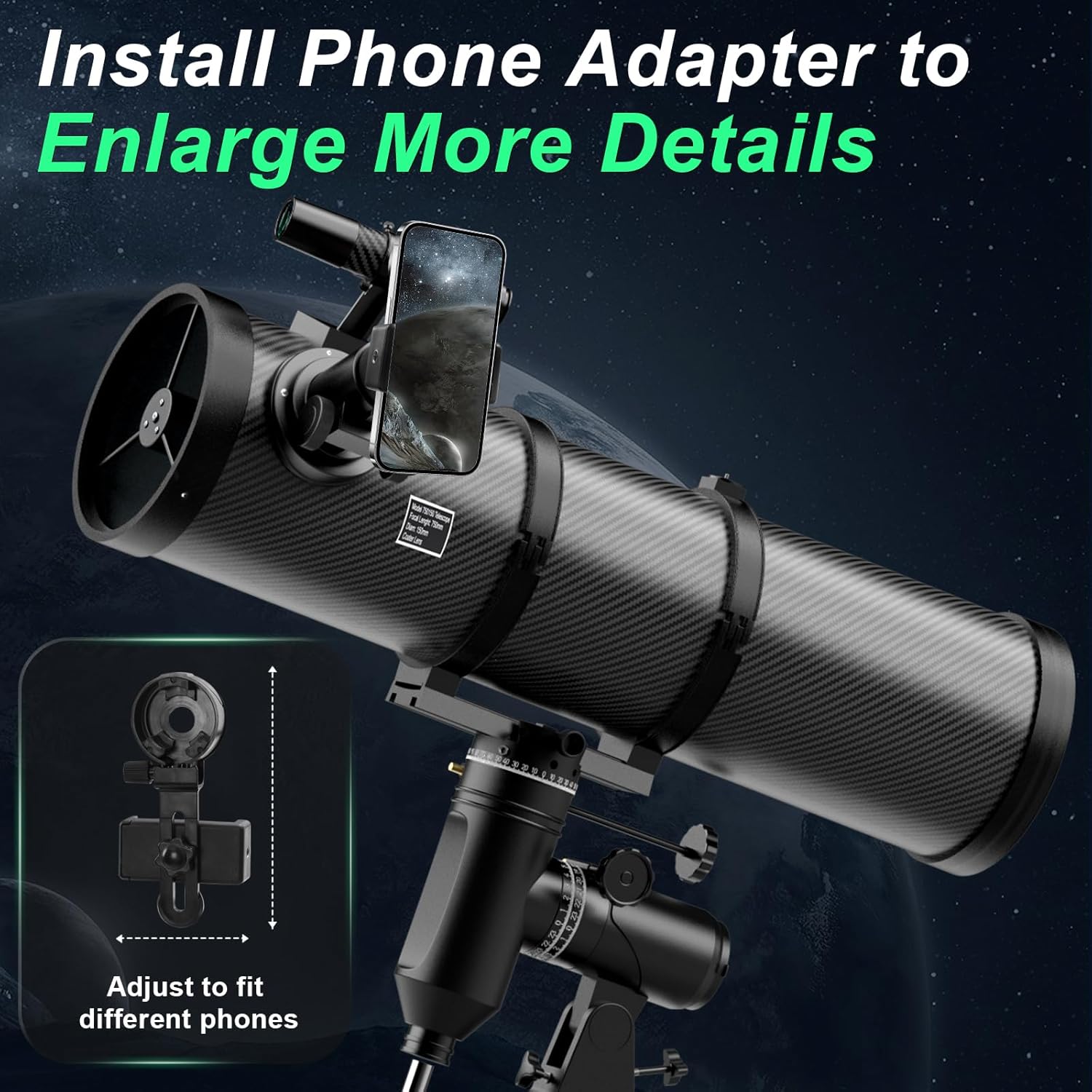 Aurosports 150mm Aperture Reflector Telescope for Astronomy