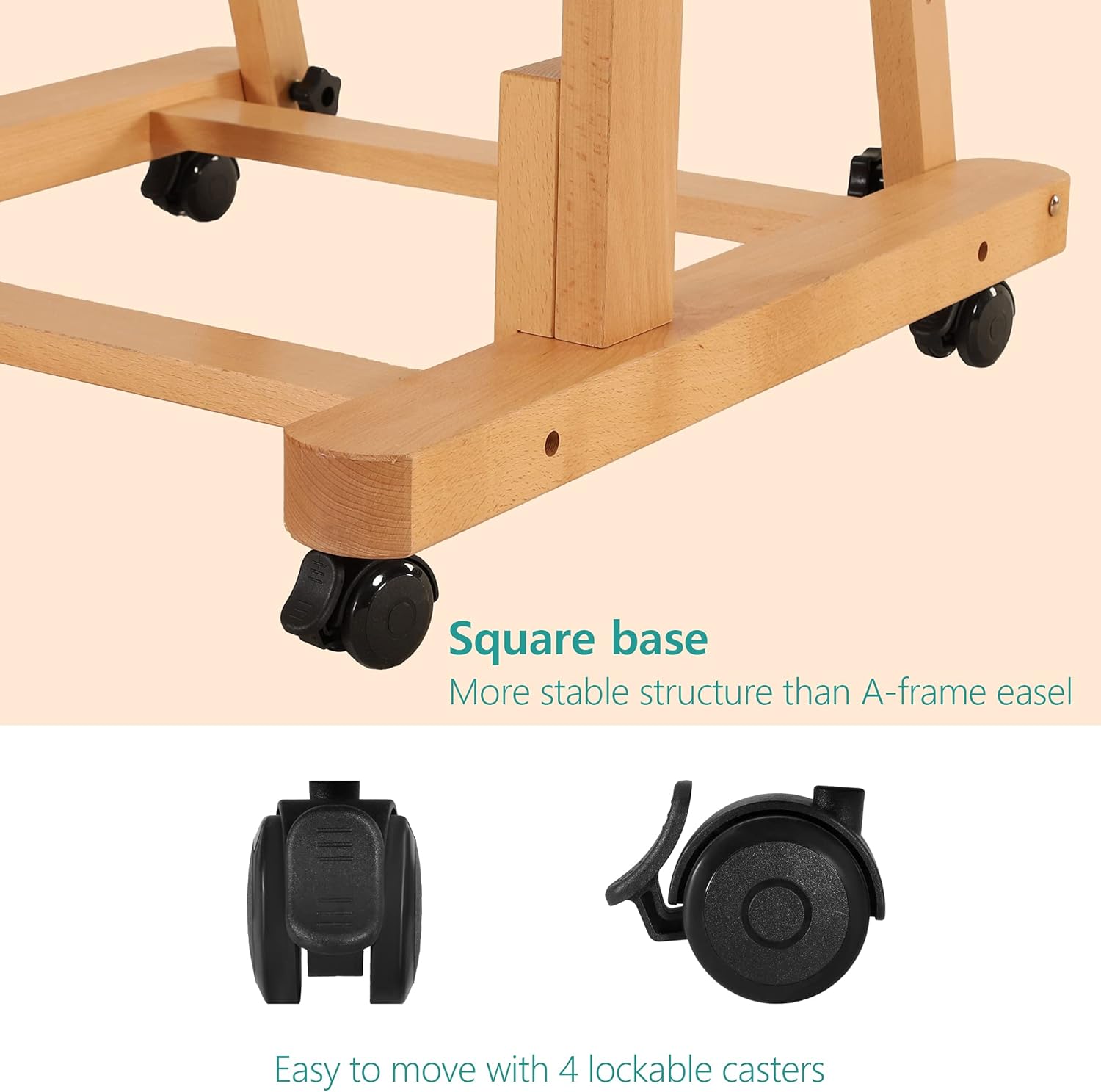 VISWIN Heavy Duty H Frame Easel with Storage and 4 Wheels