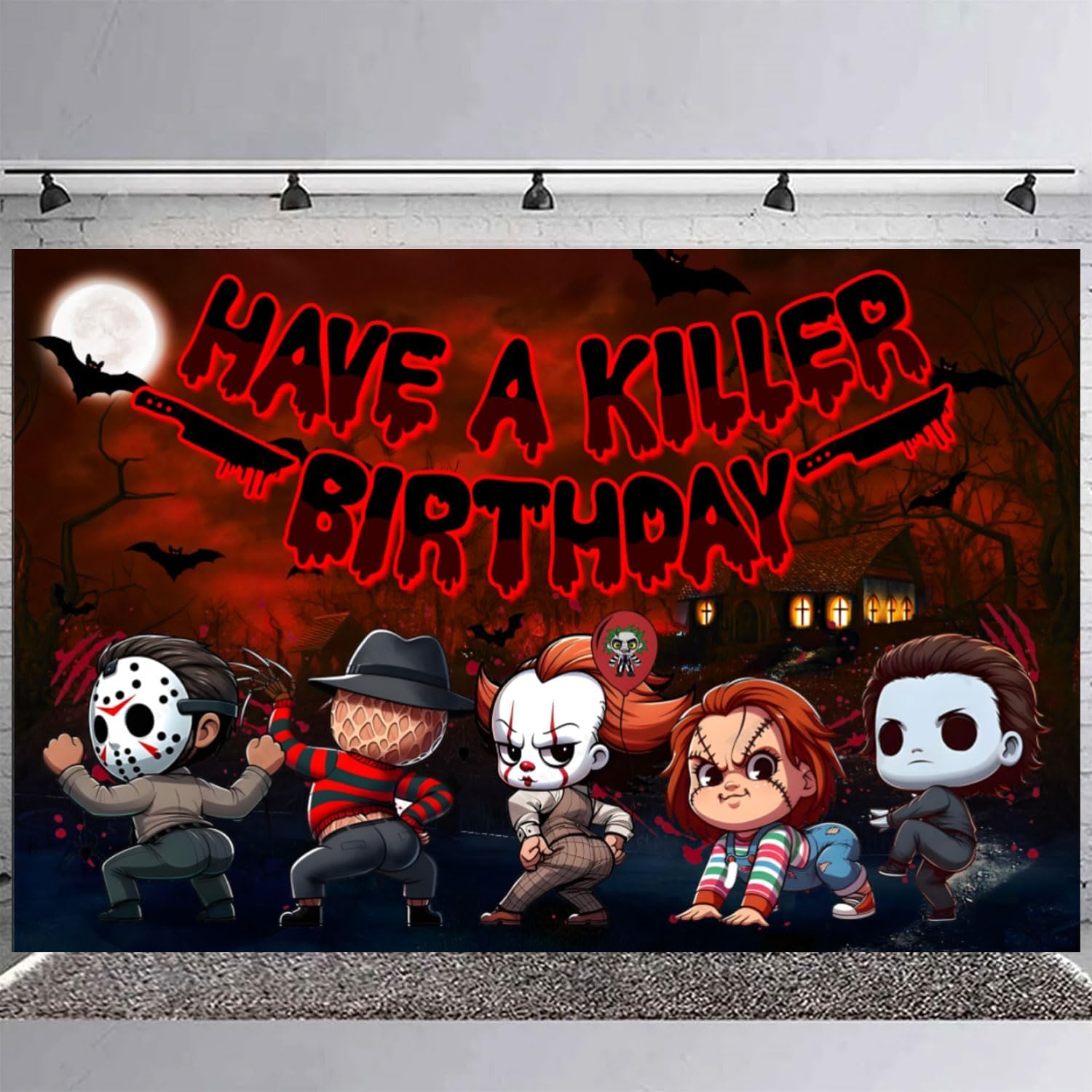 Halloween Horror Party Backdrop 5x3ft