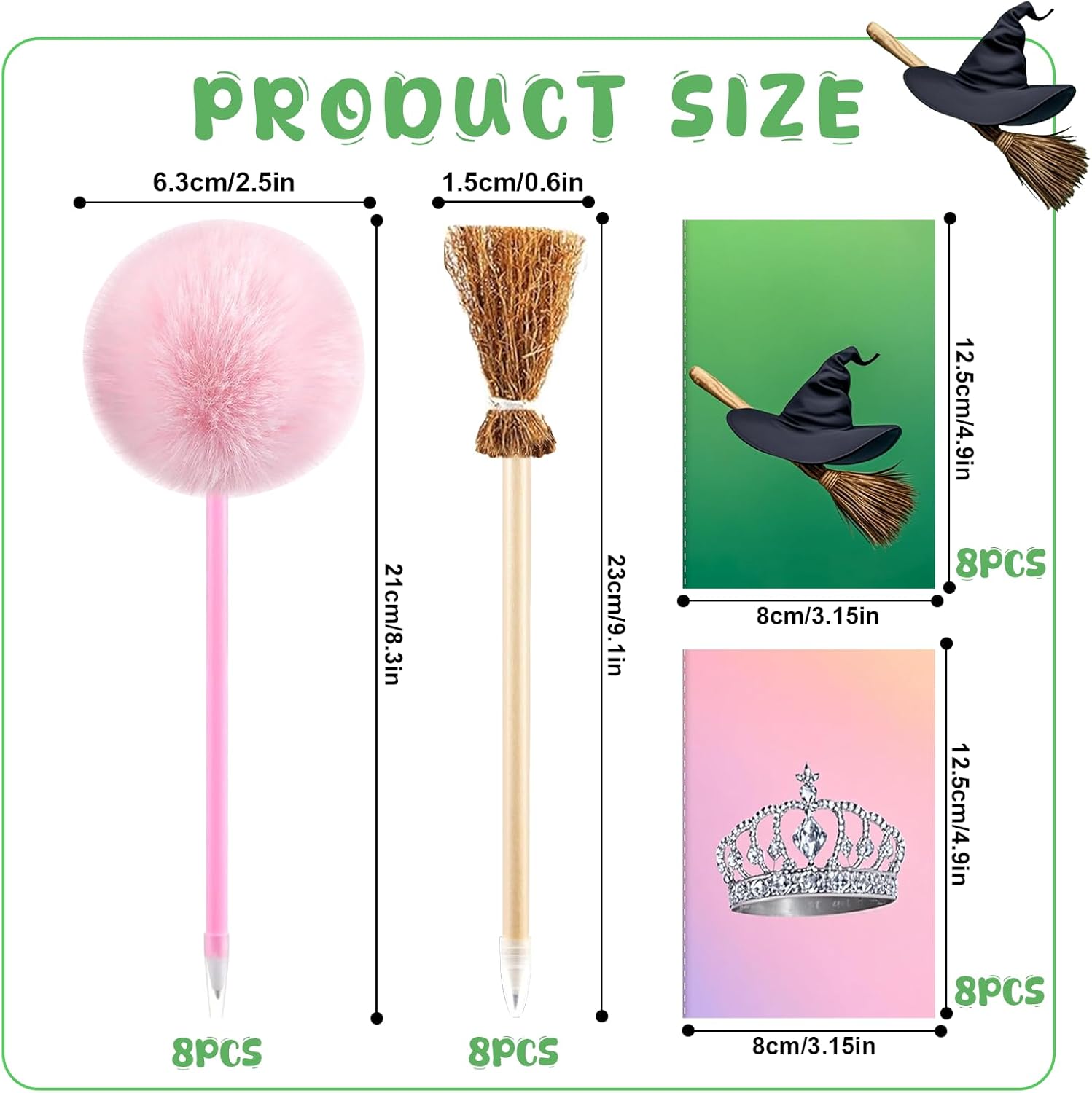 48 Pcs Princess Witch Party Favors School Supplies