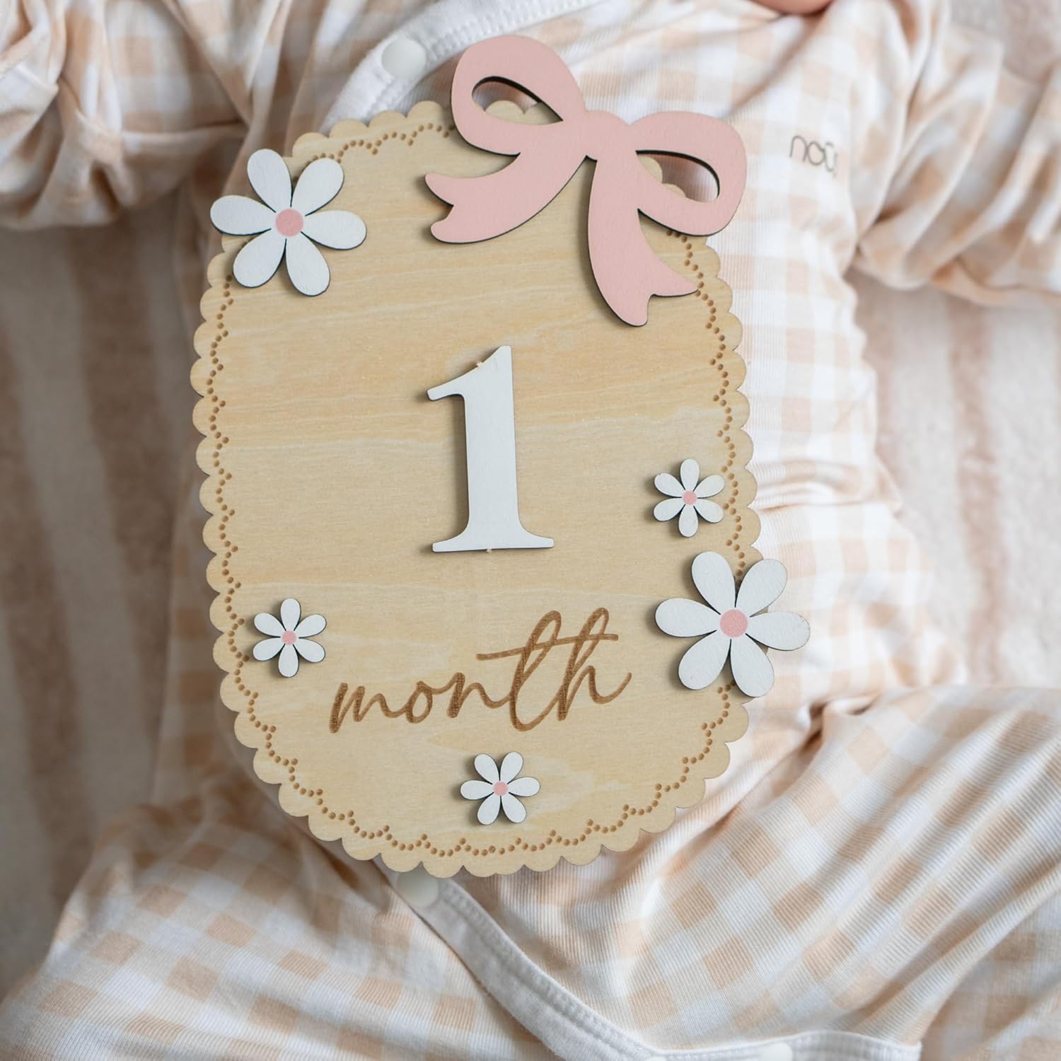 Baby Monthly Milestone Sign Double-Sided 1-12