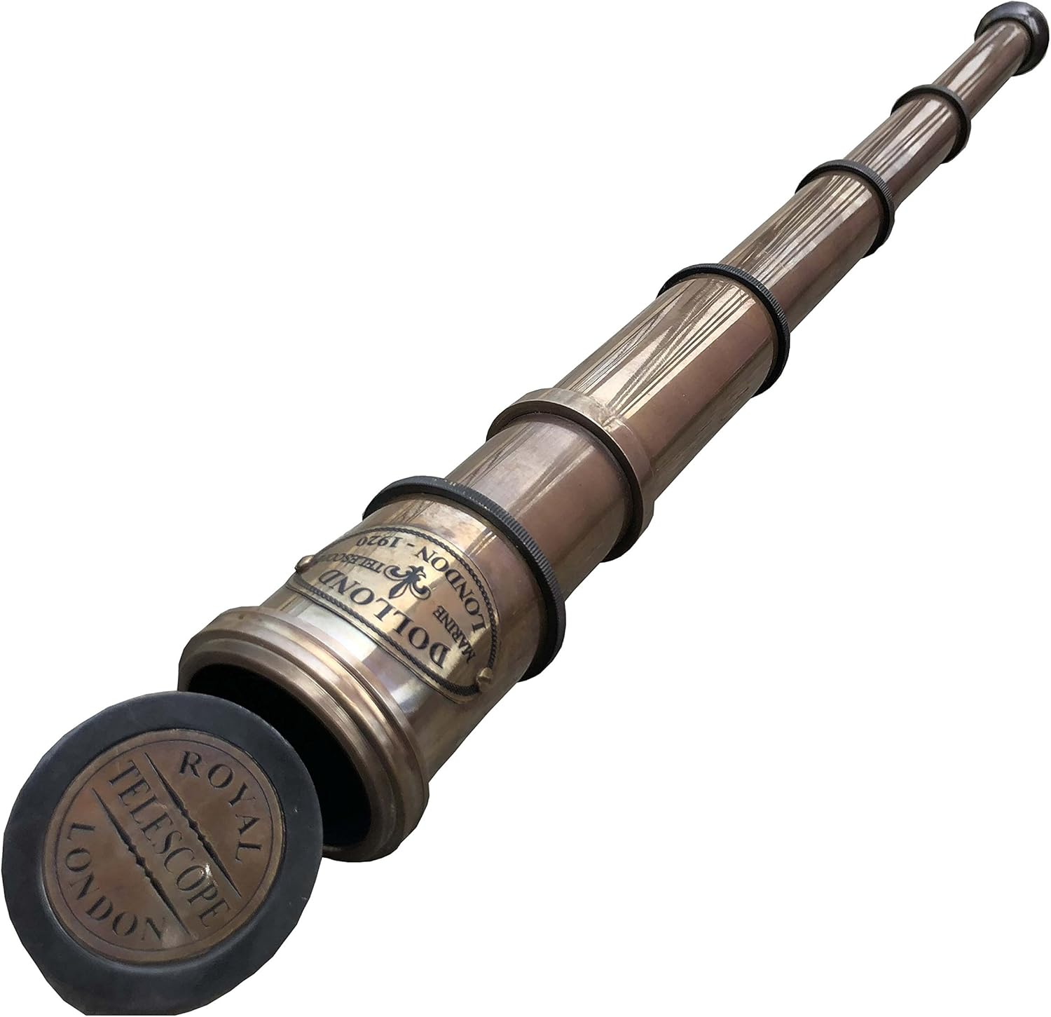 Antique Brass Nautical Spyglass Pirate Telescope 16 Inch Royal Navy Replica