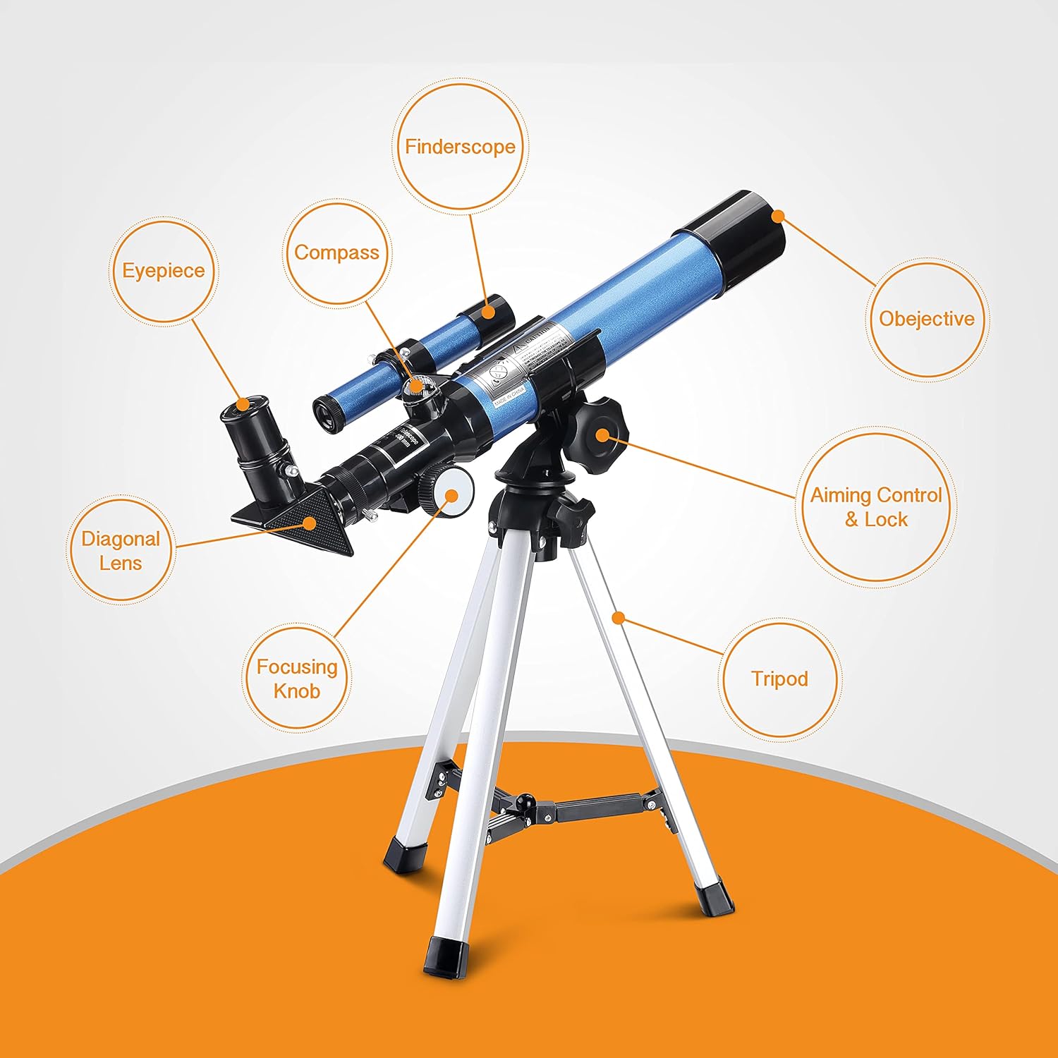AOMEKIE 40400 Telescope with Tripod and Eyepieces for Astronomy Beginners