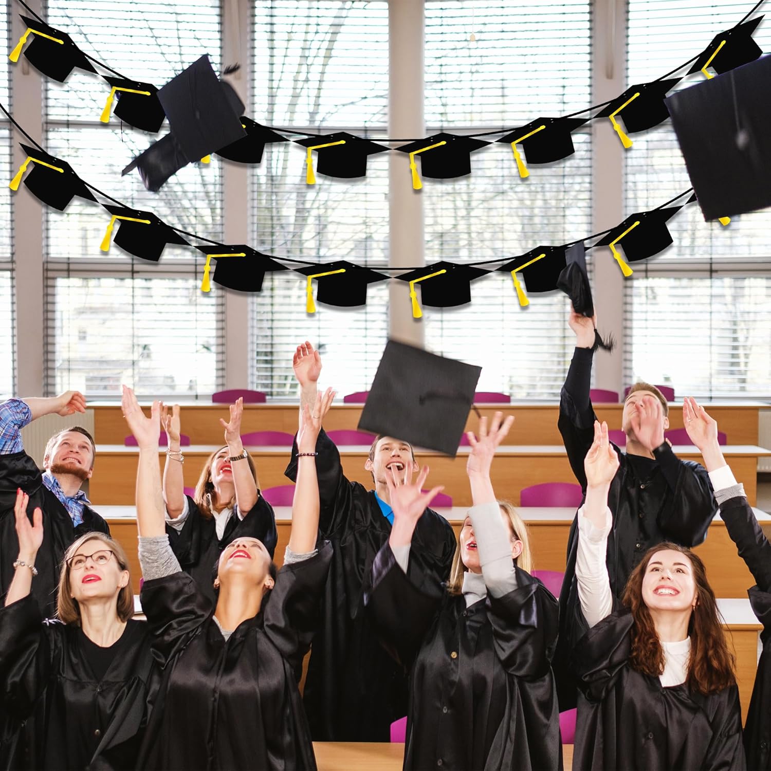 16PCS Graduation Decorations Banner 2025