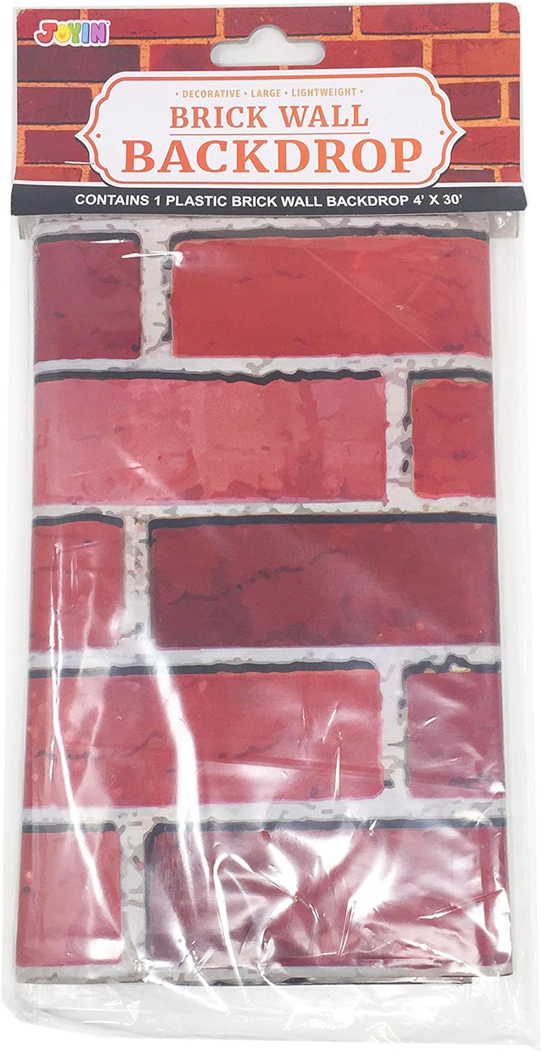 JOYIN Brick Wall Backdrop 4FT by 30FT Birthday Party Decorations