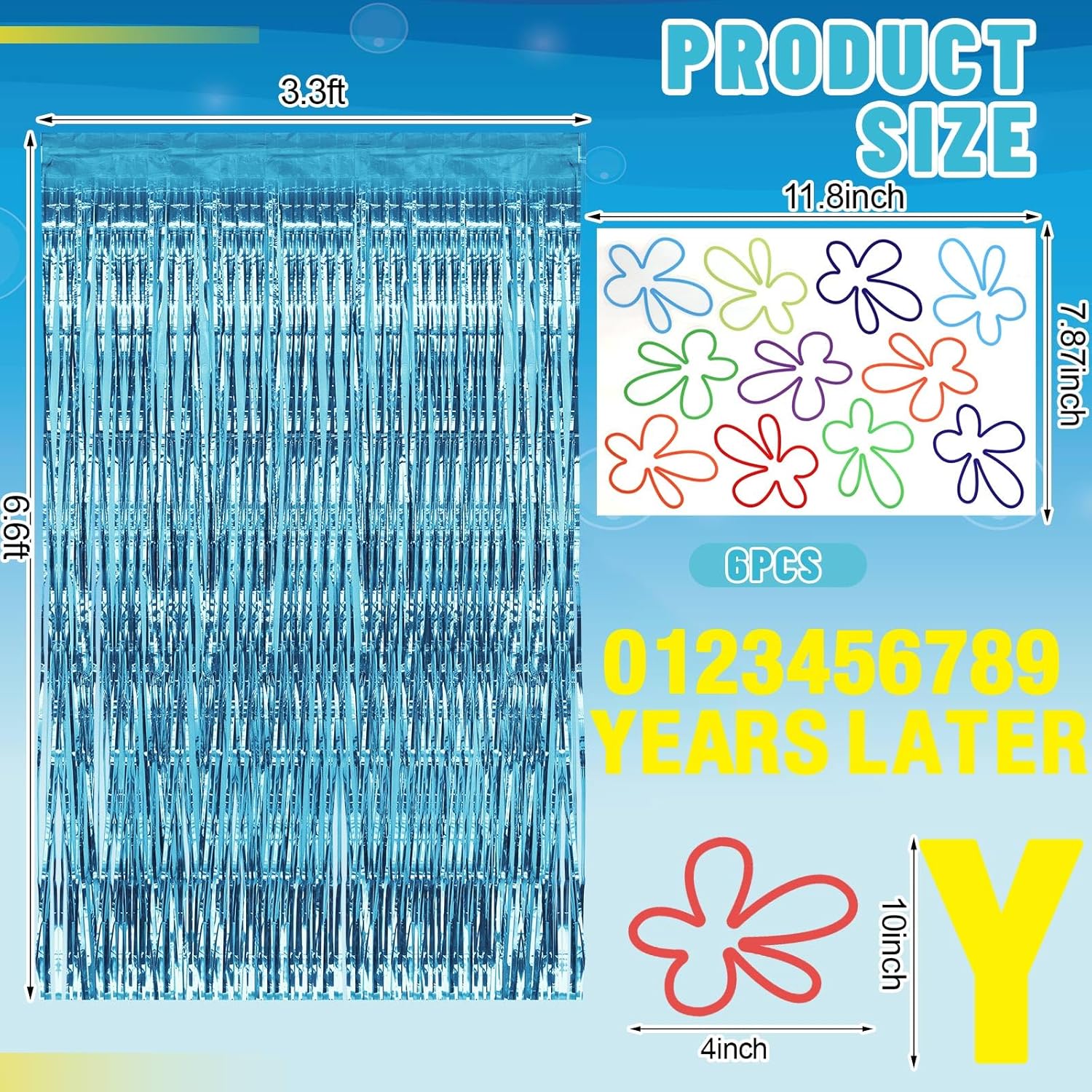 Cartoon Sponge Birthday Banner Decorations Set