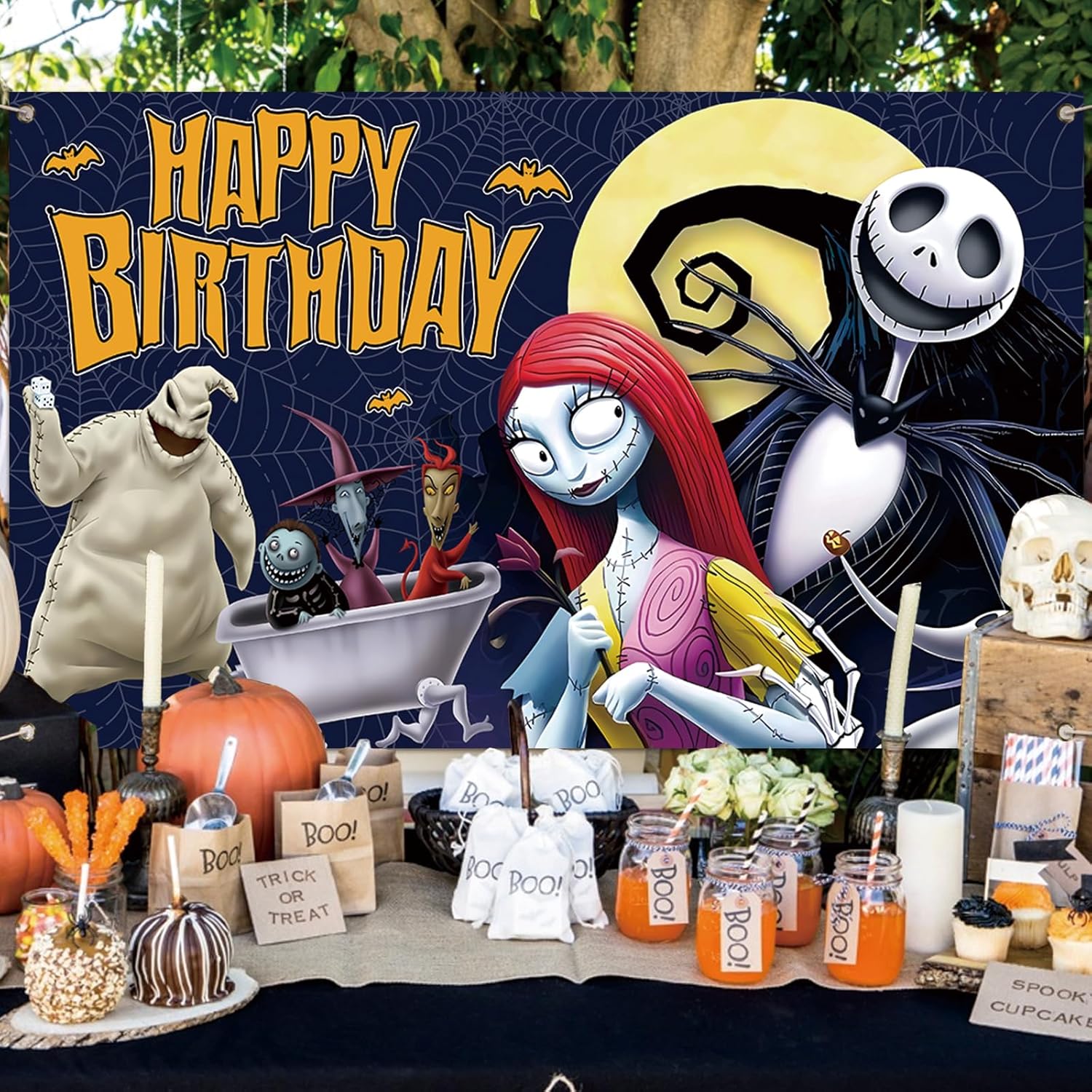 Halloween Birthday Photo Backdrop Banner
