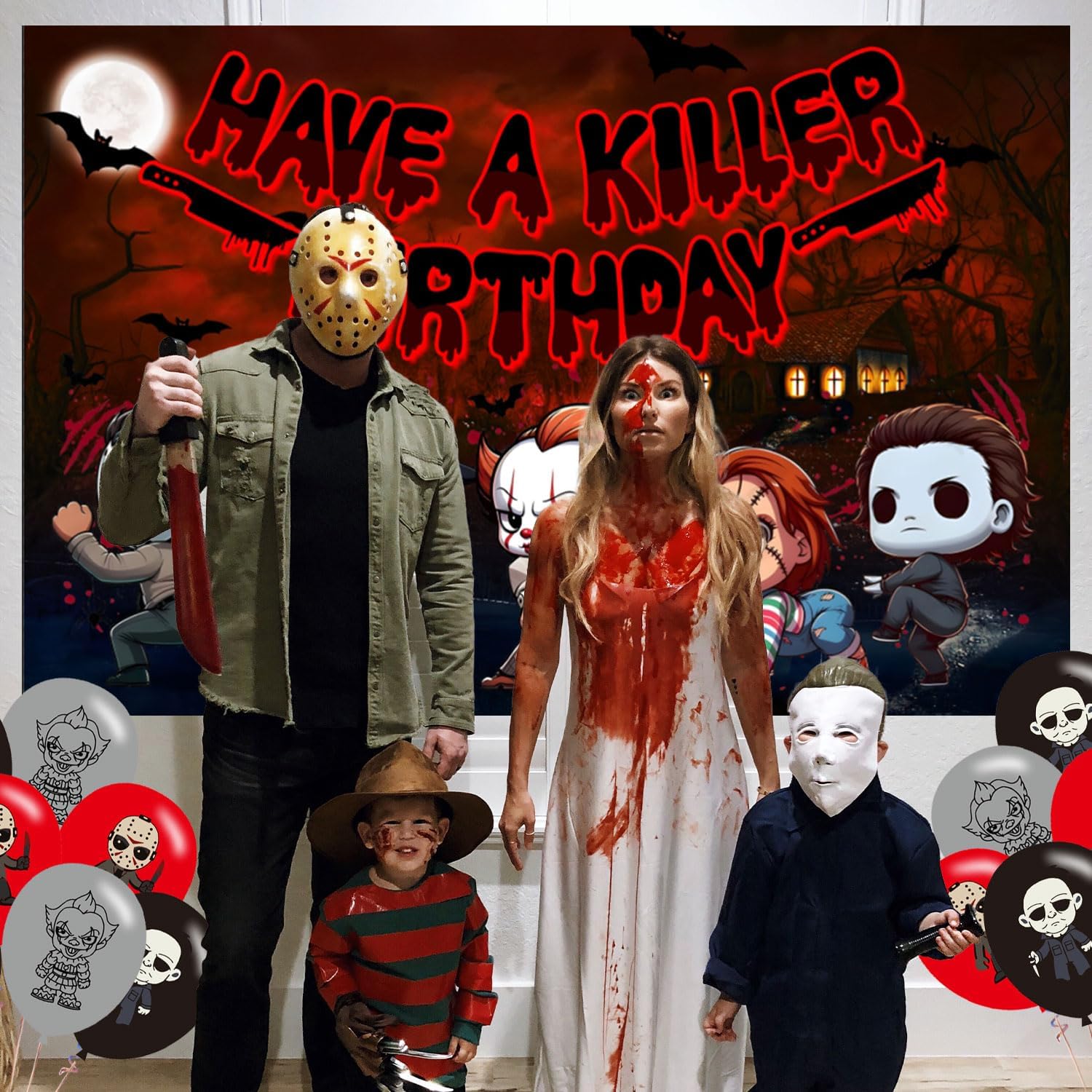 Halloween Horror Party Backdrop 5x3ft