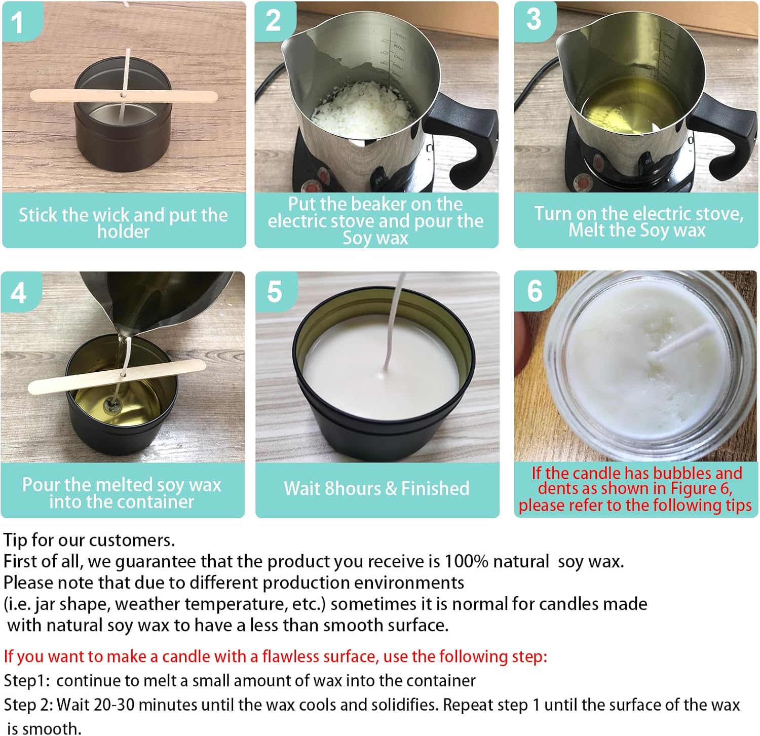 Haccah Soy Wax Candle Making Kit with Melter