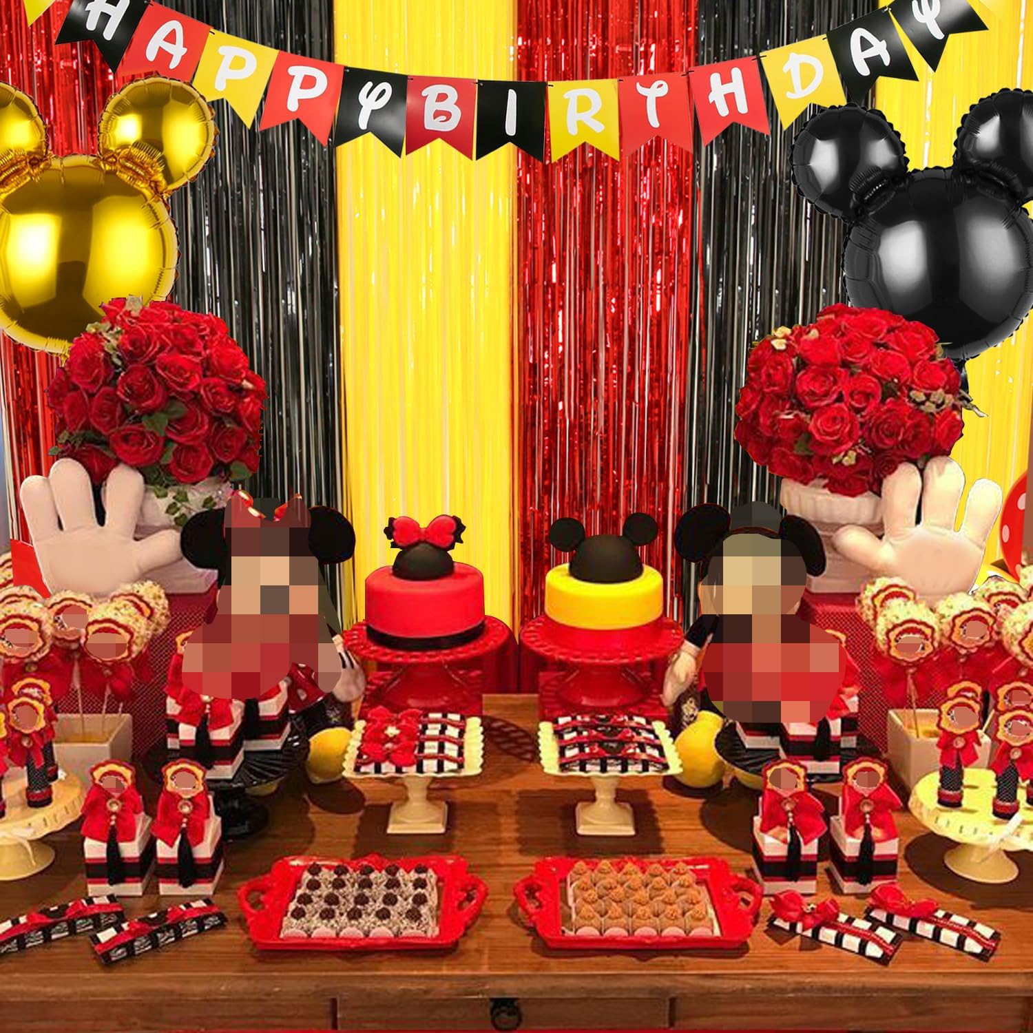 Cartoon Mouse Birthday Decorations 2 Pack