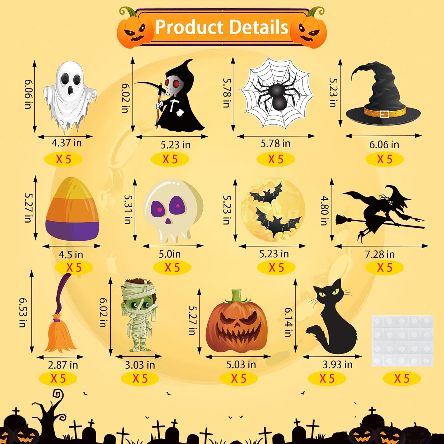 Lucleag Halloween Cutouts for Bulletin Board Decoration