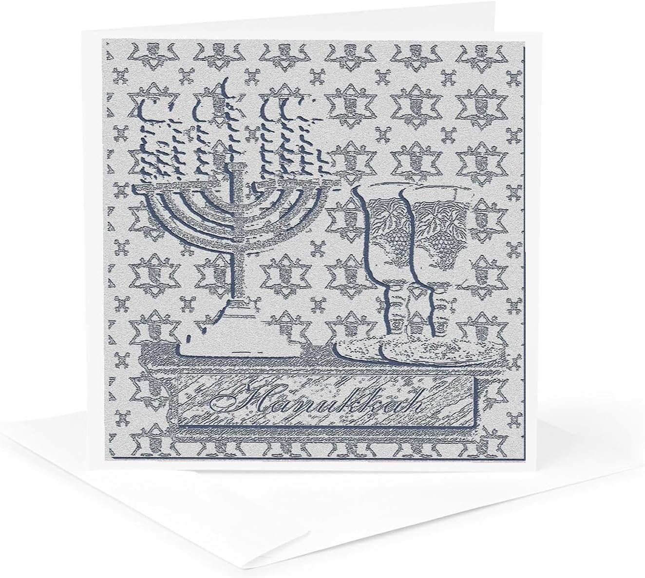 3dRose Hanukkah Menorah Greeting Cards Set of 12