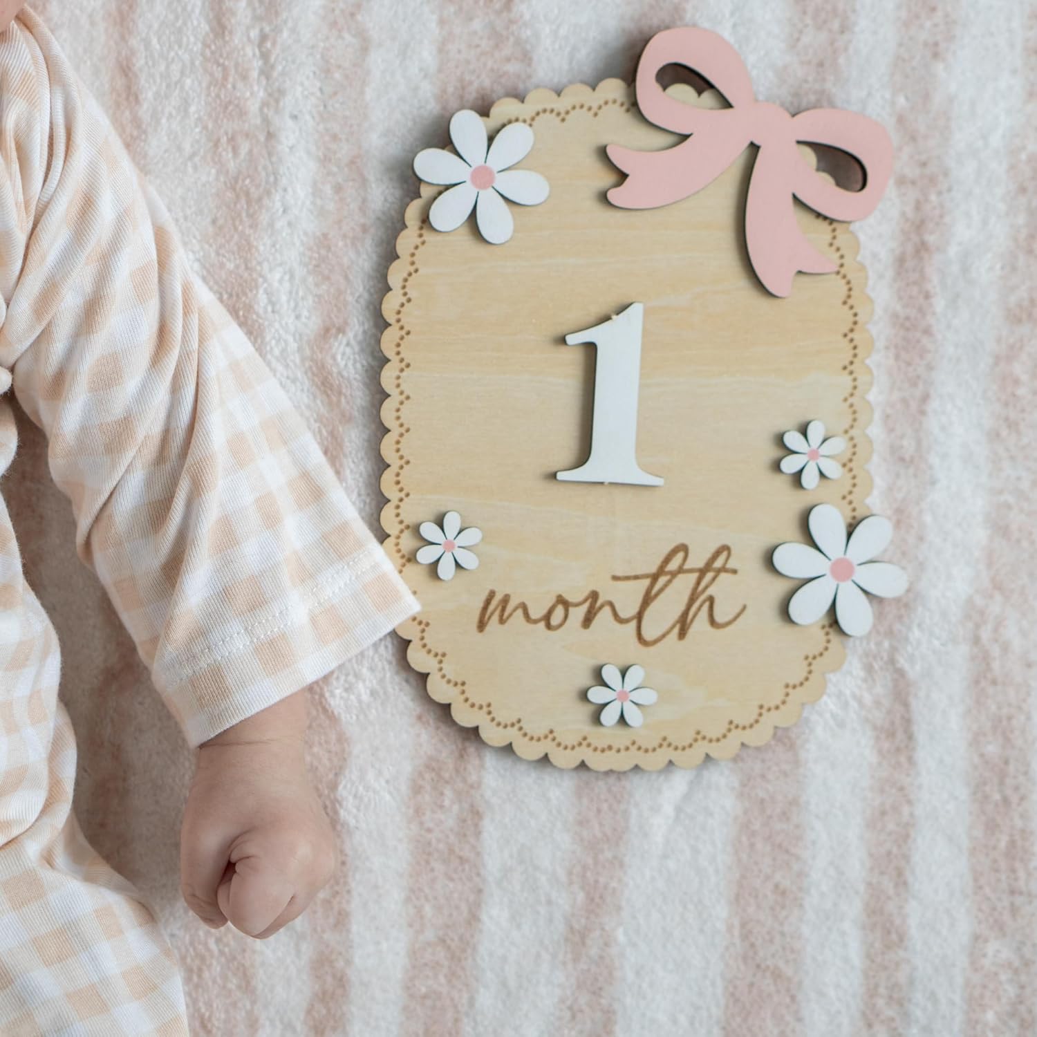 Baby Monthly Milestone Sign Double-Sided 1-12