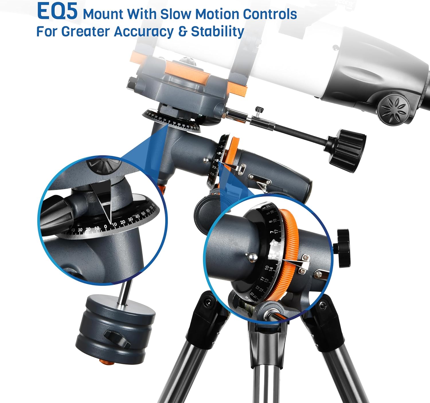 AOMEKIE 650mm Refractor Telescope with EQ Mount and Accessories