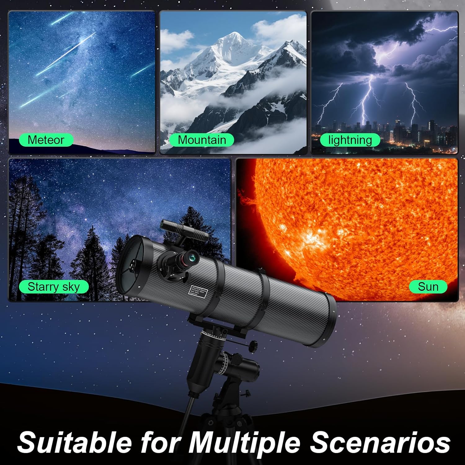 Aurosports 150mm Aperture Reflector Telescope for Astronomy
