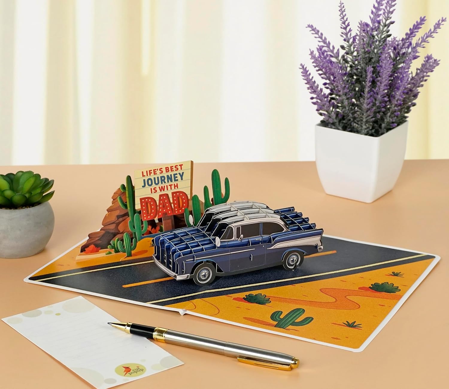 CUTPOPUP 3D Birthday Pop Up Card with Classic Car