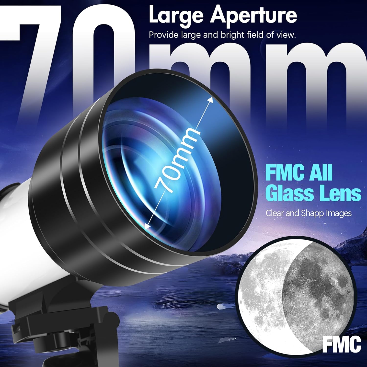 HUGERSTAR 70mm Telescope for Adults and Kids
