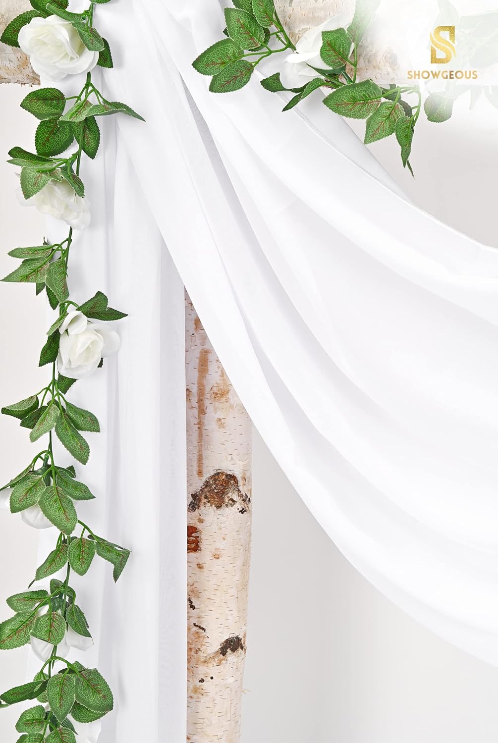 Showgeous Wedding Arch Draping Fabric 4 Panels