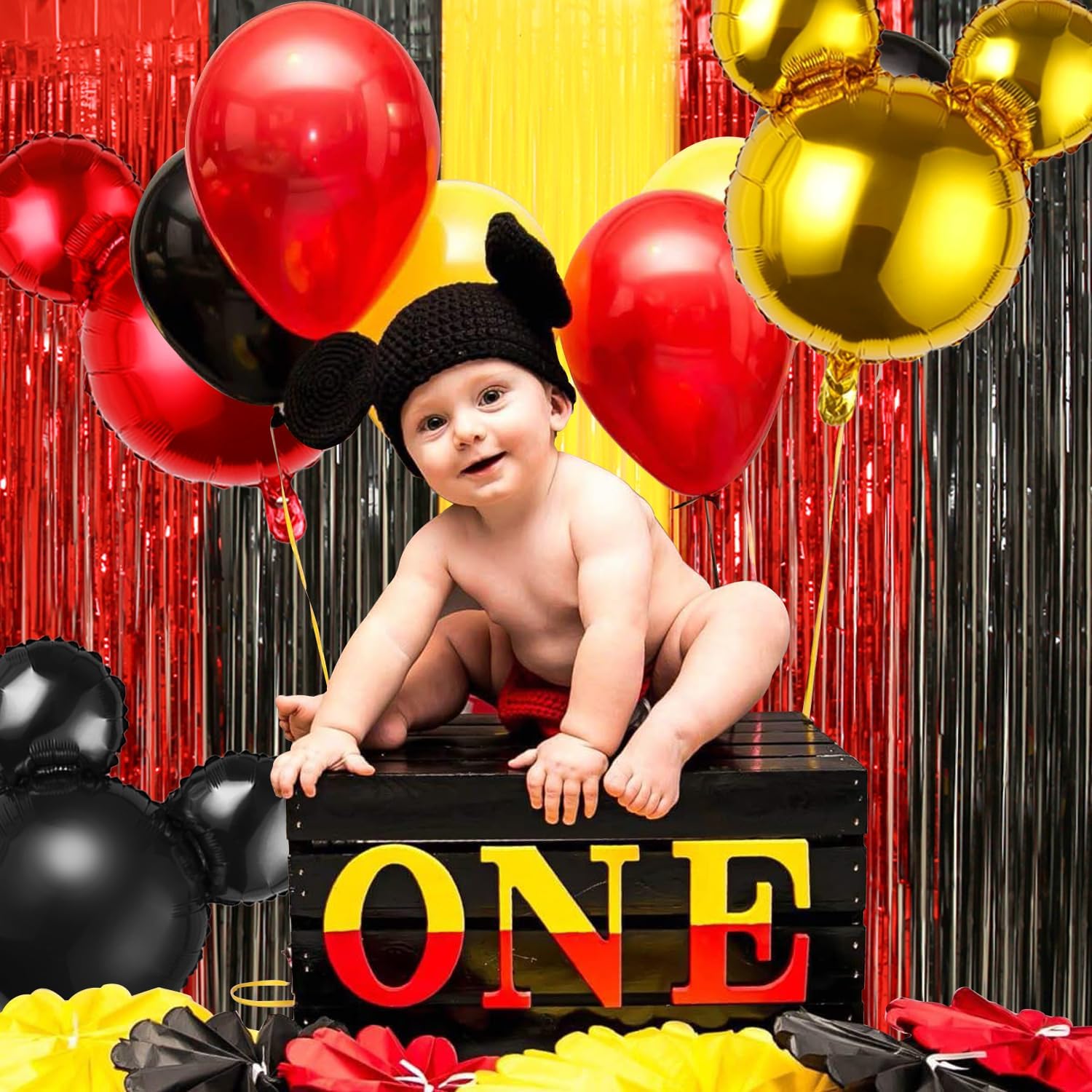 Cartoon Mouse Birthday Decorations 2 Pack