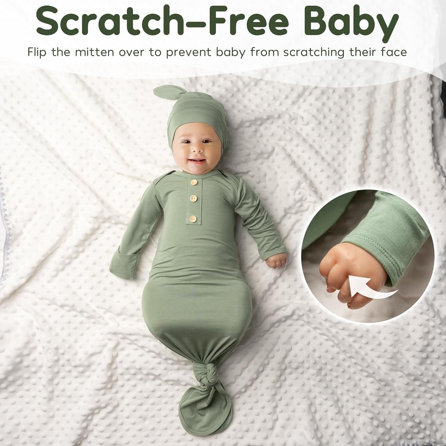 Noah Baby Knotted Gown for Newborn Photography