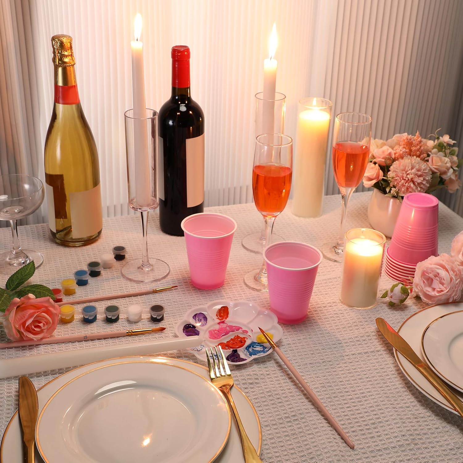 Resholder 64 Pcs Candle Painting Party Kit