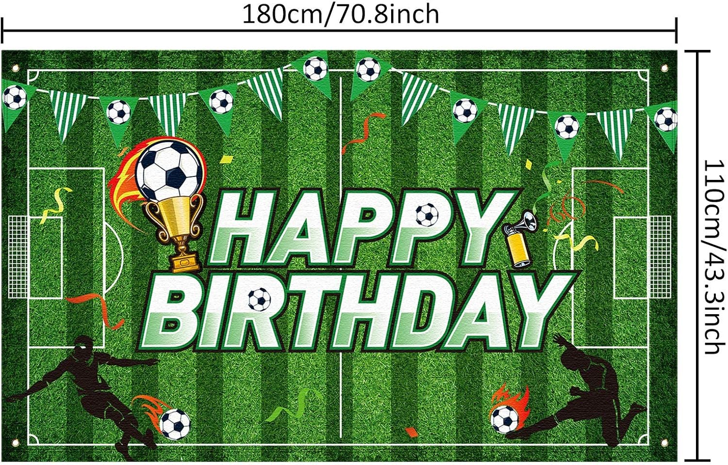 Tatuo Soccer Birthday Party Backdrop Football Field Photo Background