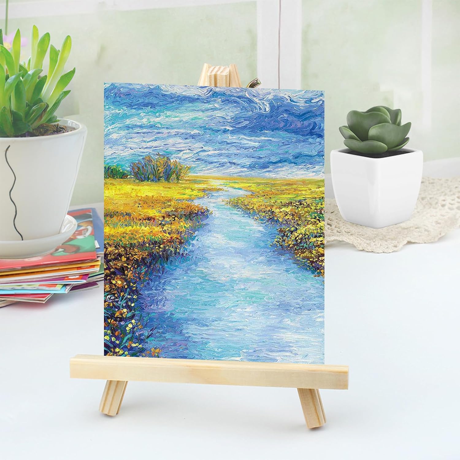 12 Pack Wood Easel Set for Artists and Students