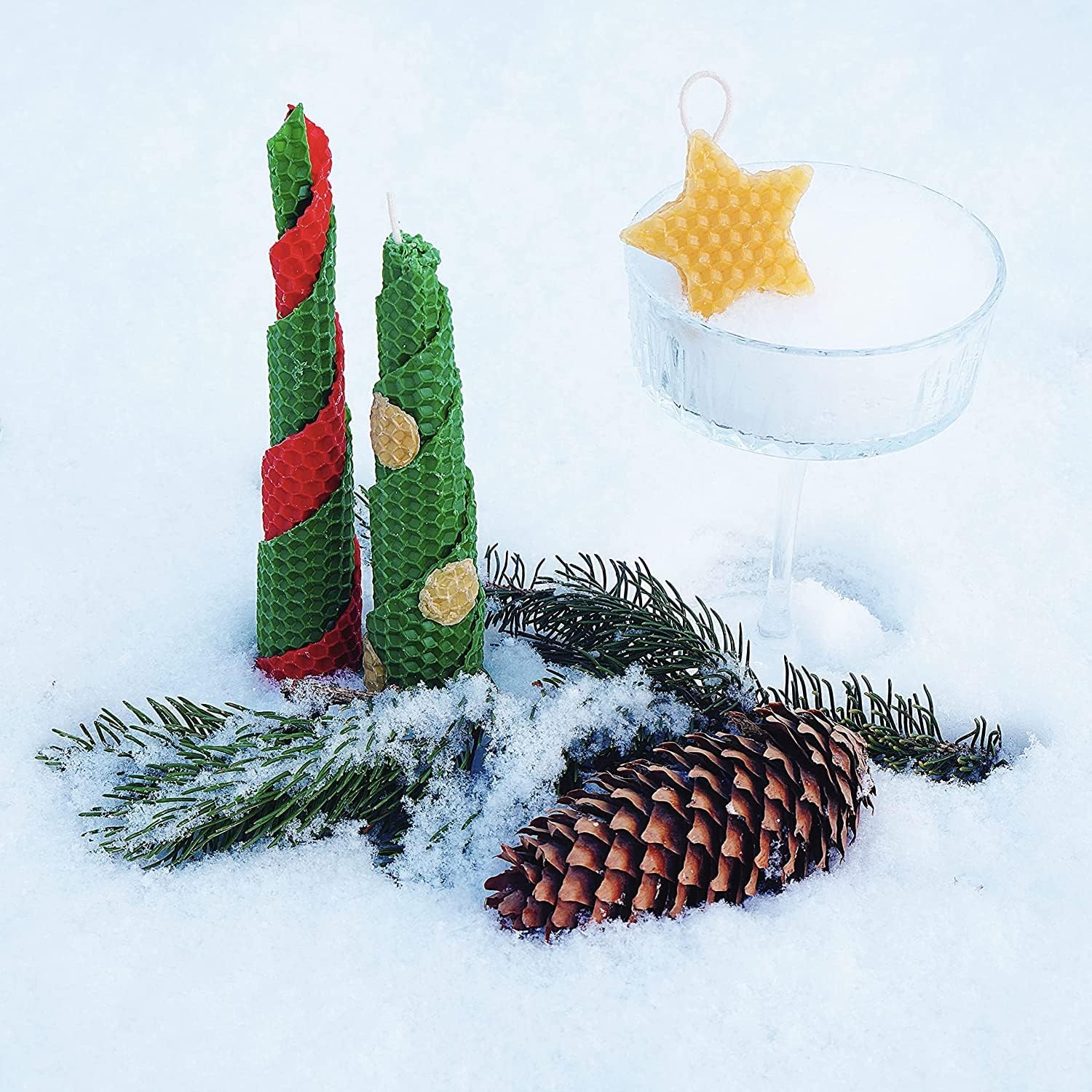Christmas Candle Rolling Kit - DIY Beeswax Candle Making for All Ages