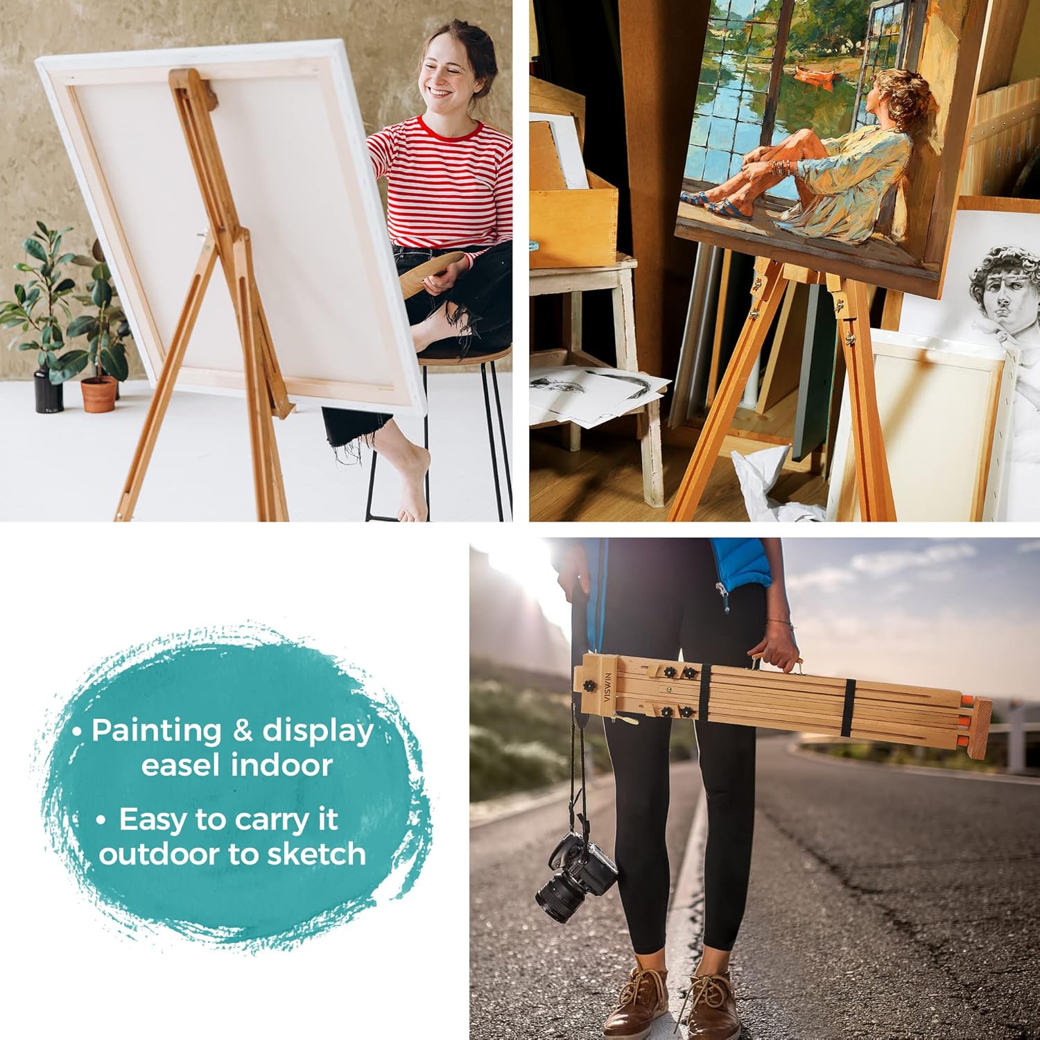 VISWIN Portable Easel with Carry Bag and Adjustable Height