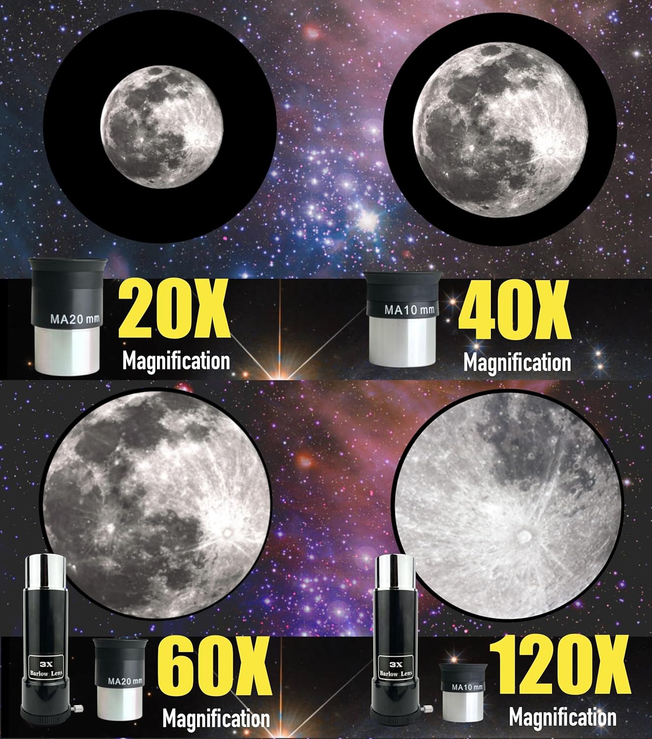 SpectrumOI TourStar 70 AZ Telescope for Adults Astronomy Gifts