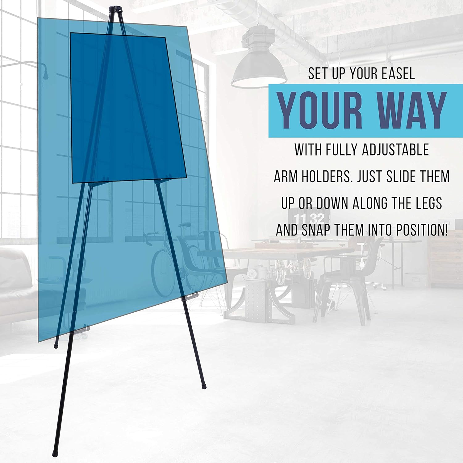 U S Art Supply 63 High Heavy Duty Metal Folding Display Easel